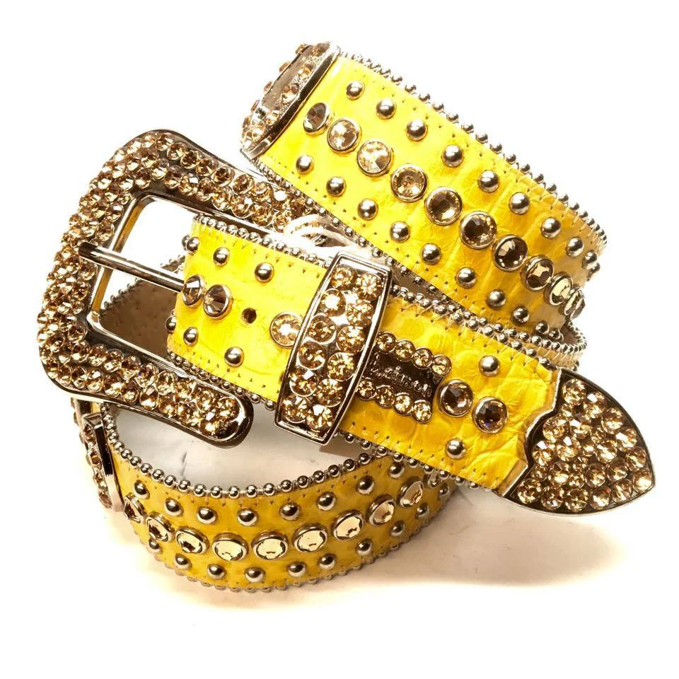 b.b. Simon "Yellow Horseshoe" Crystal Belt - Image 4