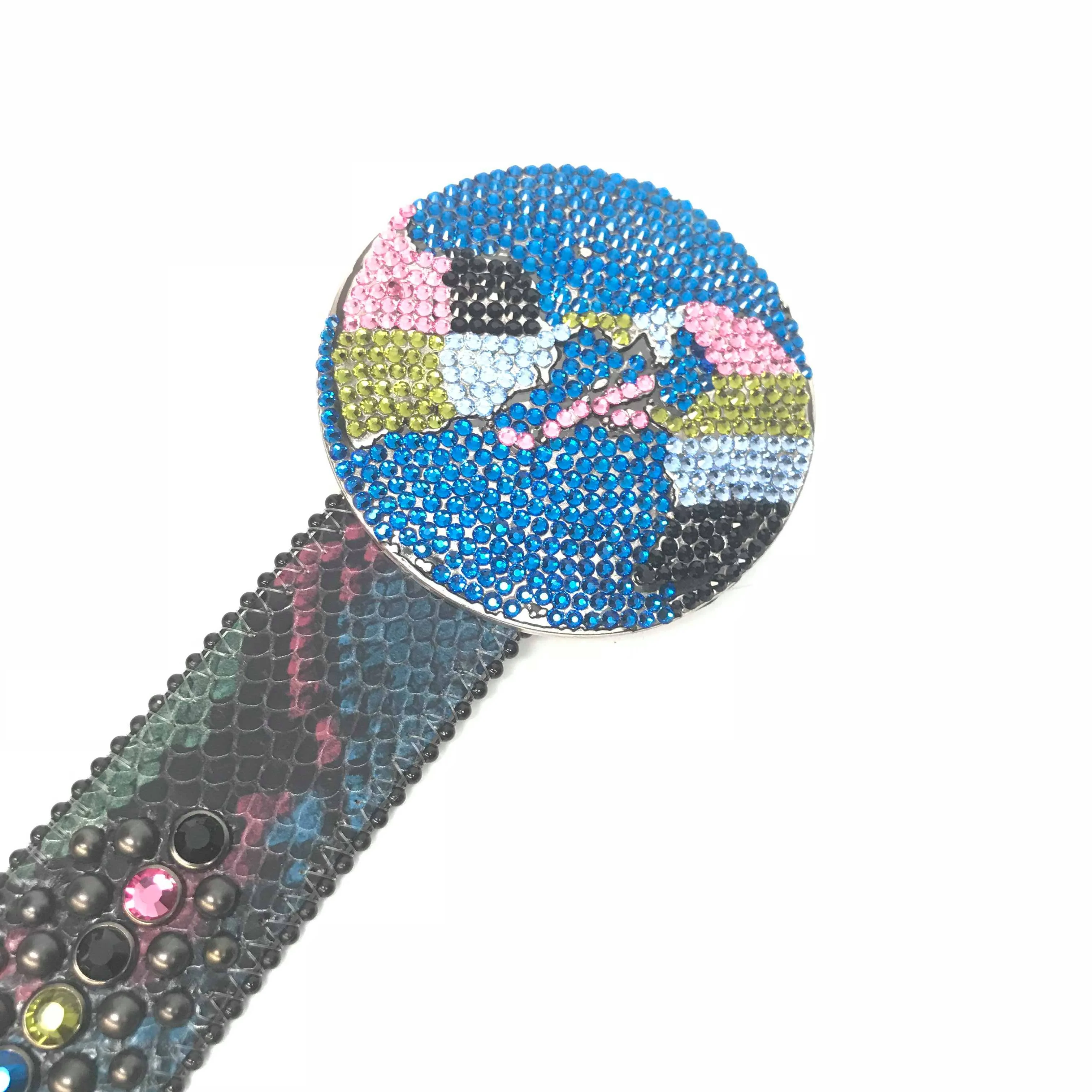 b.b. Simon Globe Python Fully Loaded Crystal Belt - Image 3