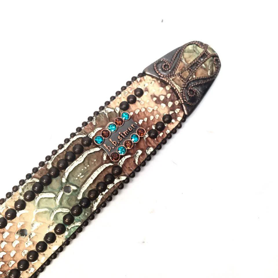 b.b. Simon Python Oval Crystal Belt - Image 4