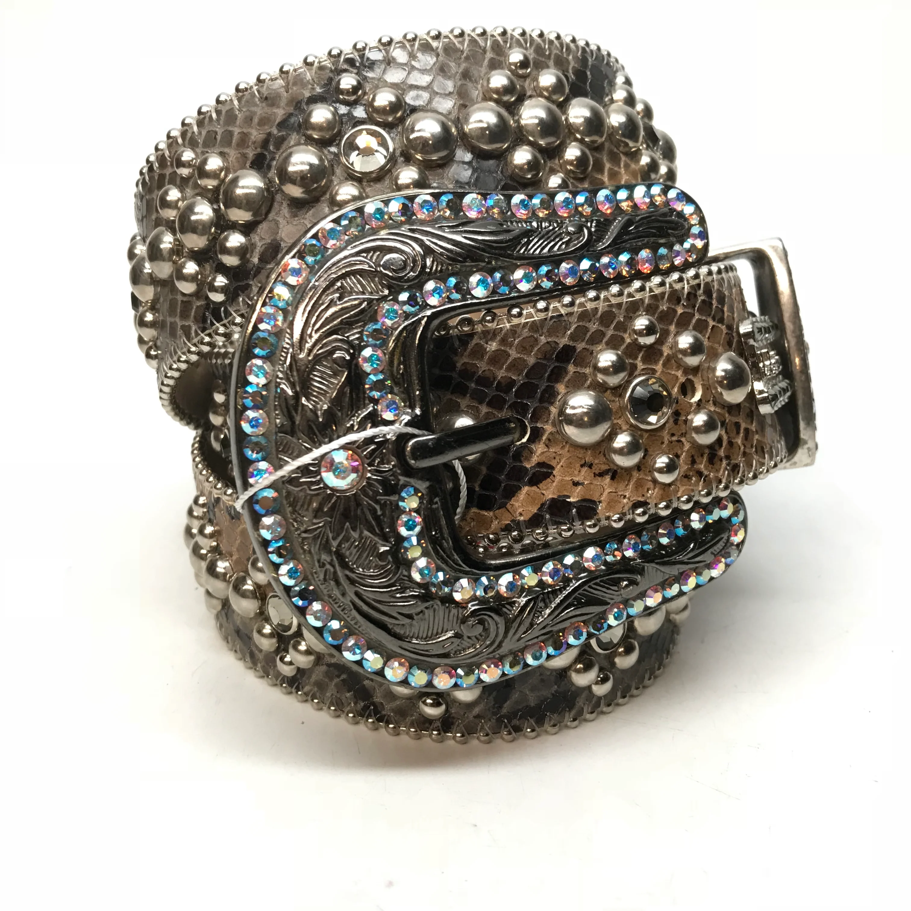 b.b. Simon 'Python Triple Studded' Crystal Belt - Image 2
