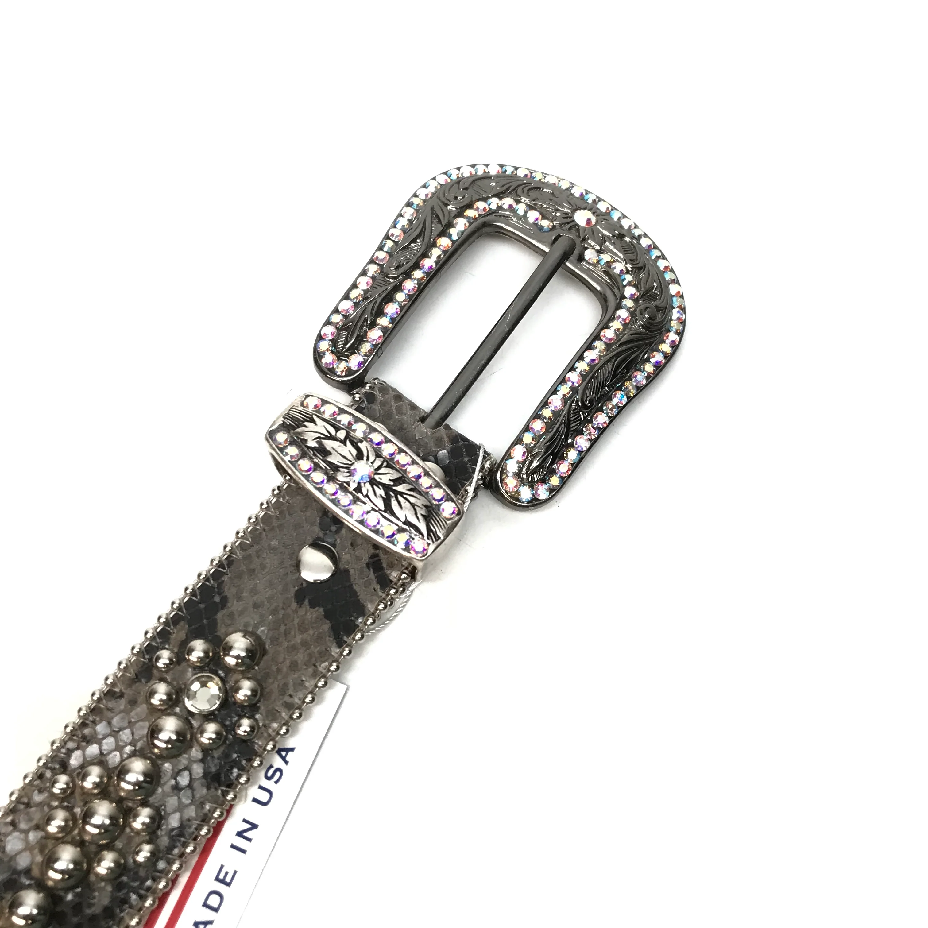 b.b. Simon 'Python Triple Studded' Crystal Belt - Image 3