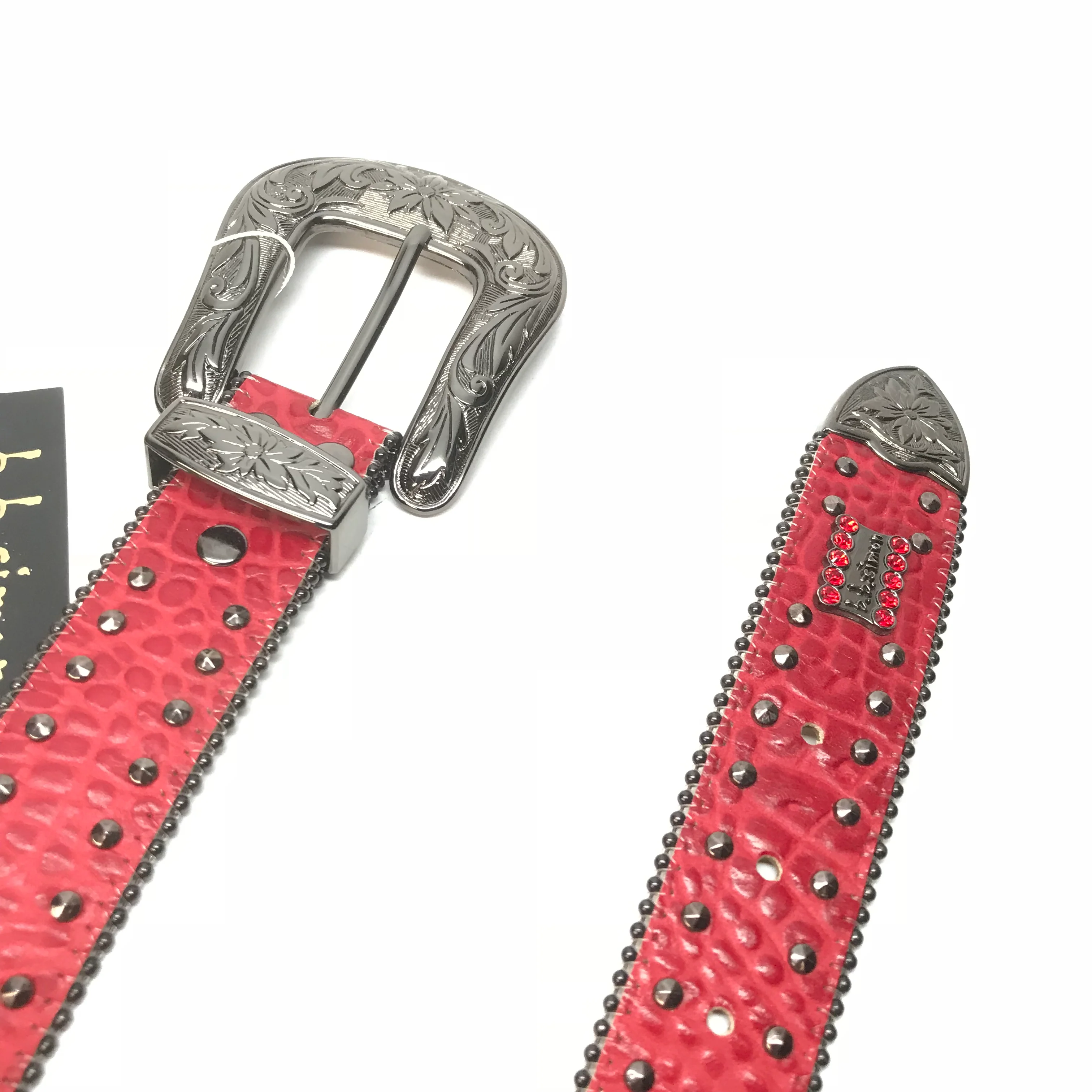 b.b. Simon 'Red Double Studded' Crystal Belt - Image 5