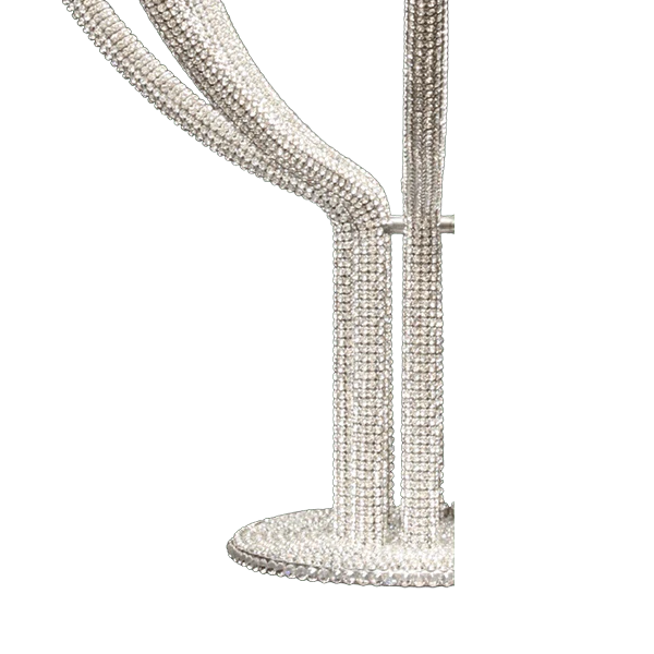 b.b. Simon Silver CDH-234 Crystal Candle Holder - Image 3