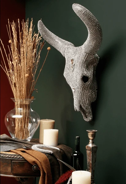 b.b. Simon Silver Crystal CO-201-18 Cow Skull - Image 4