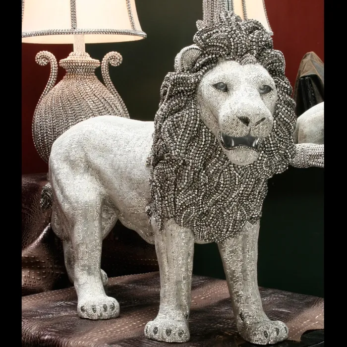 b.b. Simon Silver Full Body Crystal Lion - Image 3