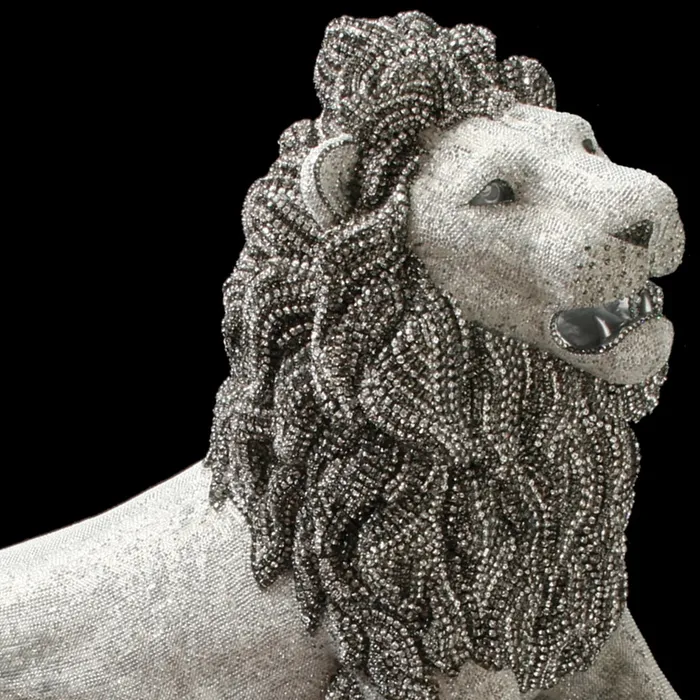 b.b. Simon Silver Full Body Crystal Lion - Image 4