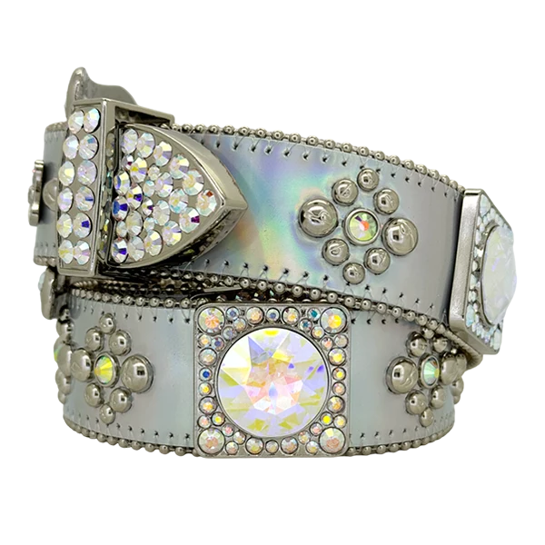 b.b. Simon Silver Hologram Crystal Belt - Image 4