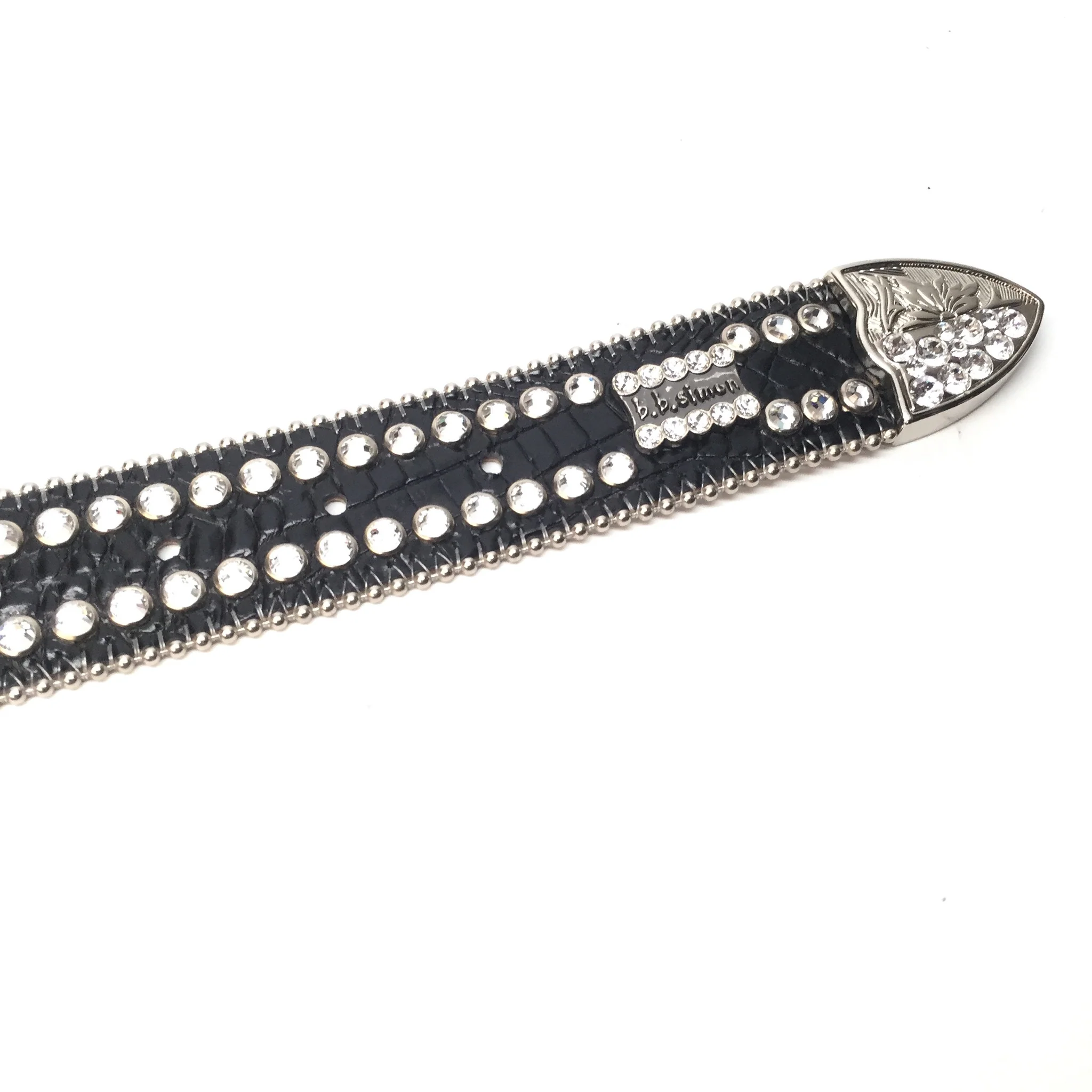 b.b. Simon Skull 2-Row Crystal Belt - Image 4