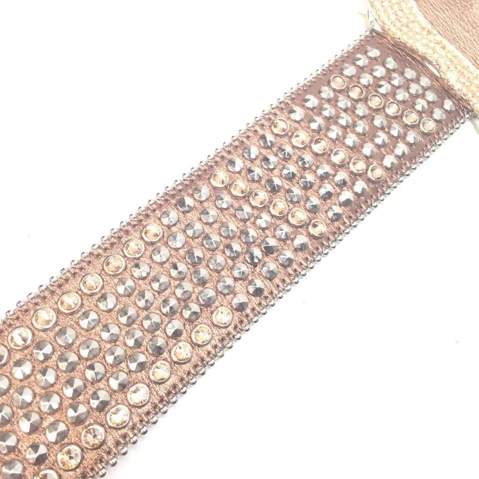 b.b. Simon "Thick Gold Studded" Crystal Belt - Image 3