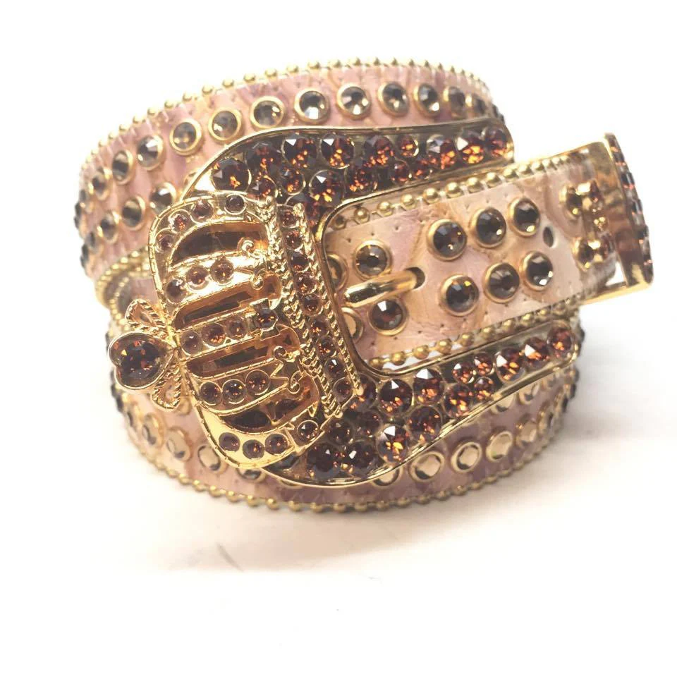 b.b. Simon "1/2 Thick Golden Crown" Crystal Belt - Image 5