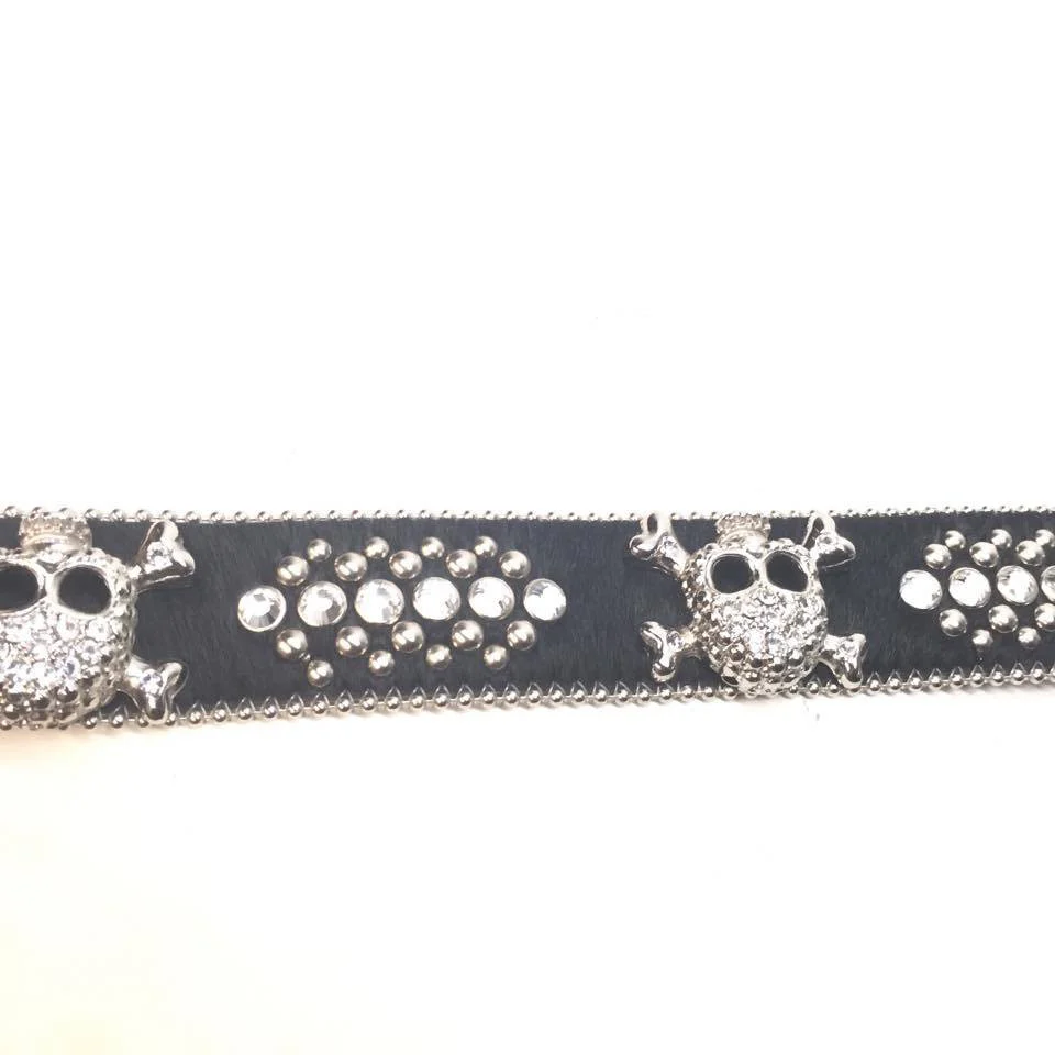 b.b. Simon "Skull Pony Hair" Crystal Belt - Image 3