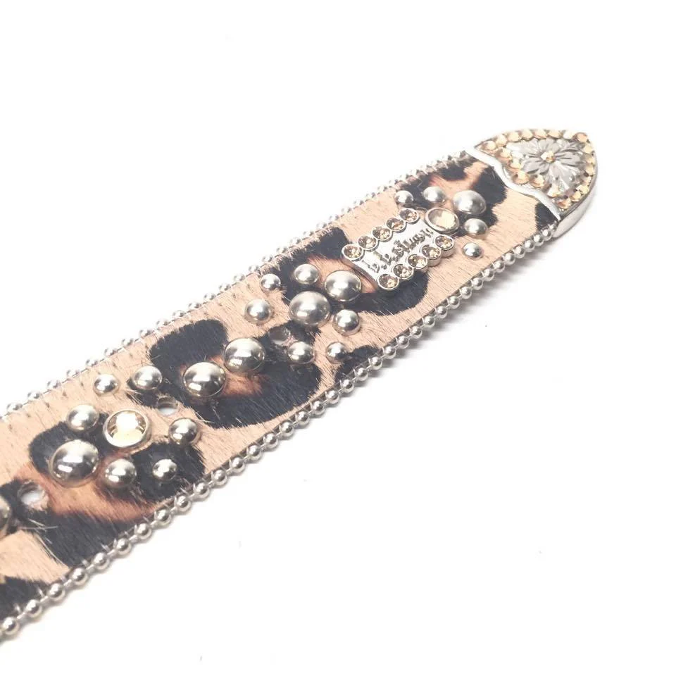 b.b. Simon "Leopard Pony Hair" Crystal Belt - Image 4