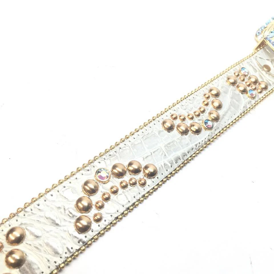 b.b. Simon Sky Gold Light Blue Crystal Belt - Image 3