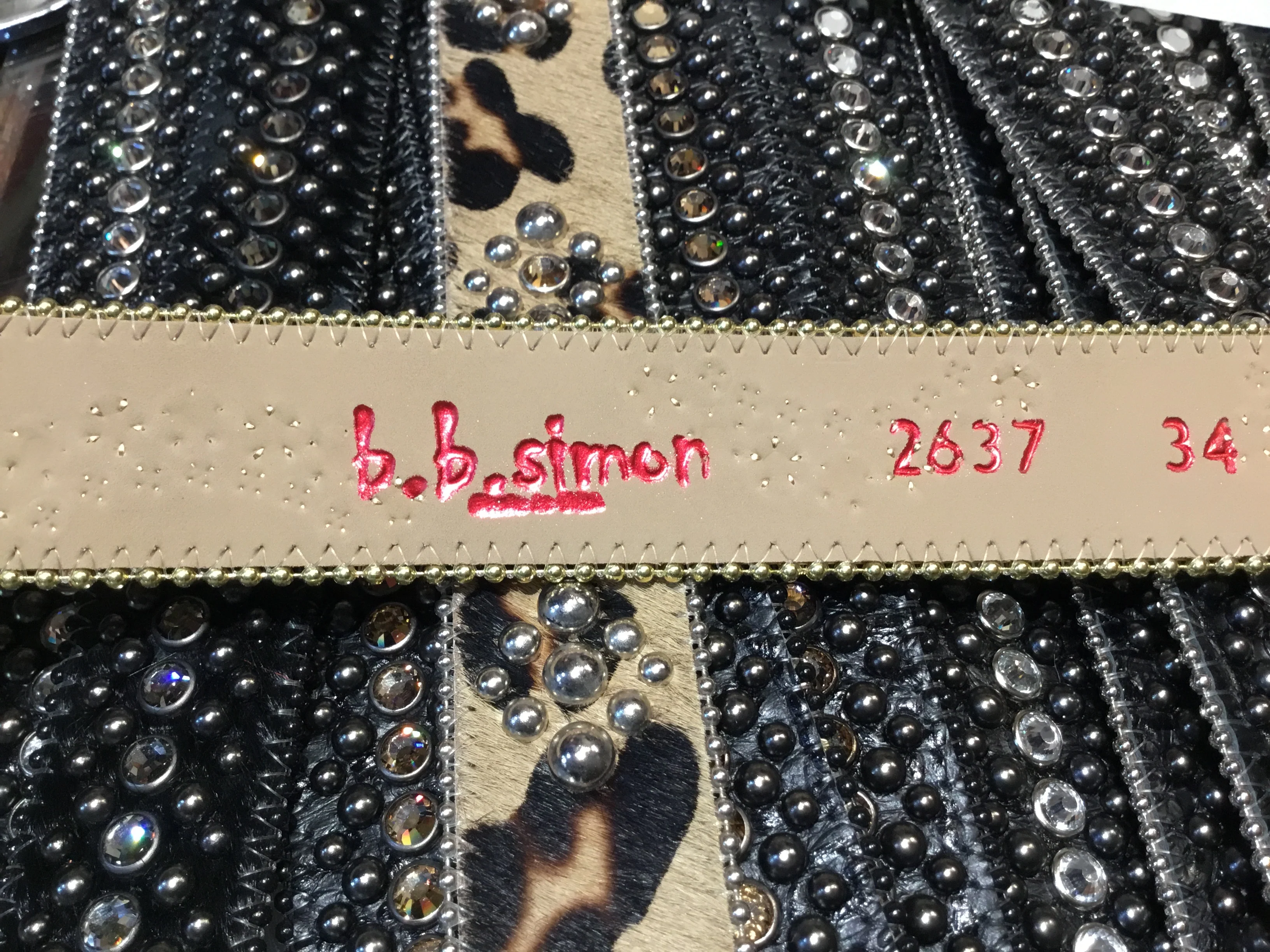 b.b. Simon Sky Gold Light Blue Crystal Belt - Image 6