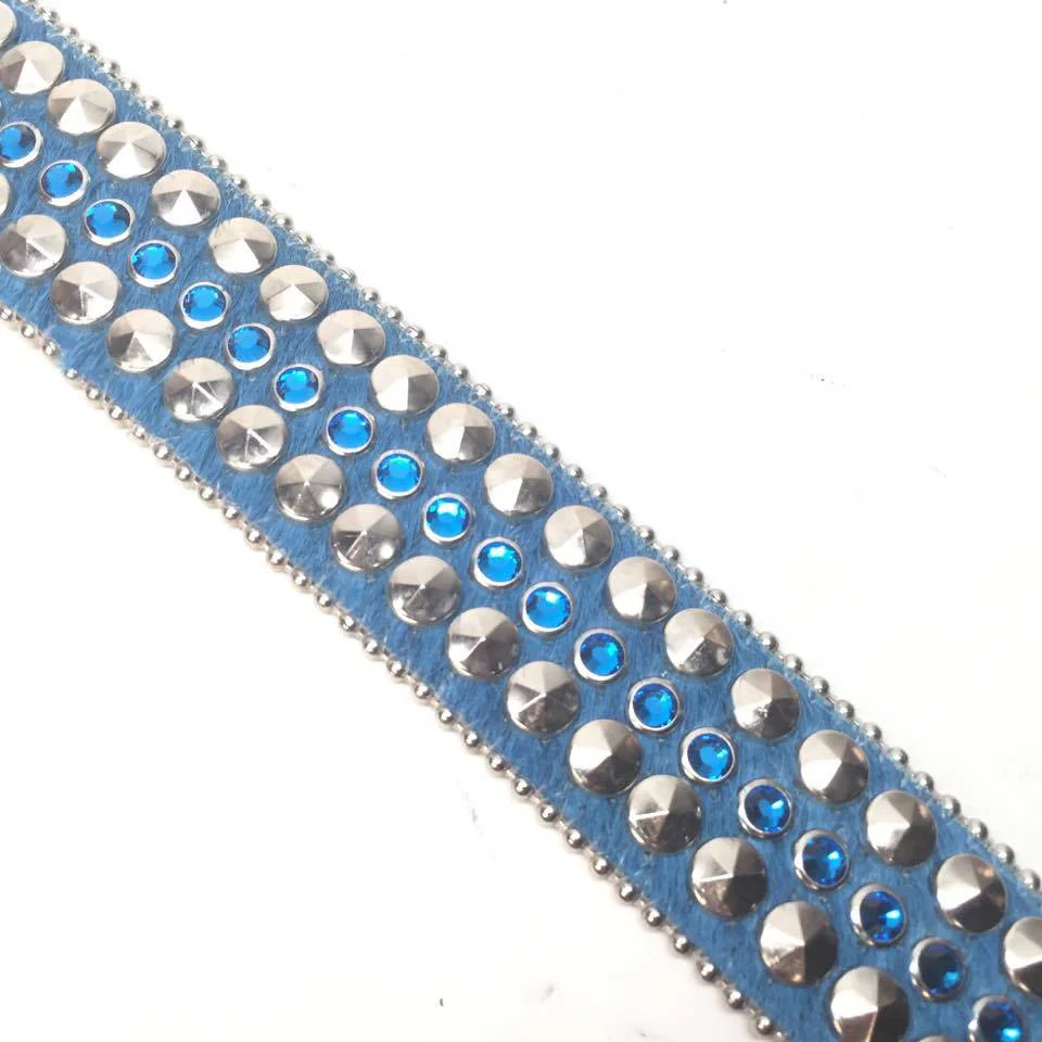b.b. Simon Pony Hair Blue Crystal Belt - Image 3