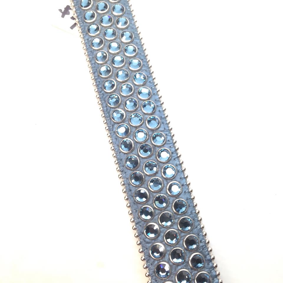 b.b. Simon Teal 2018 Leather Crystal Belt - Image 3