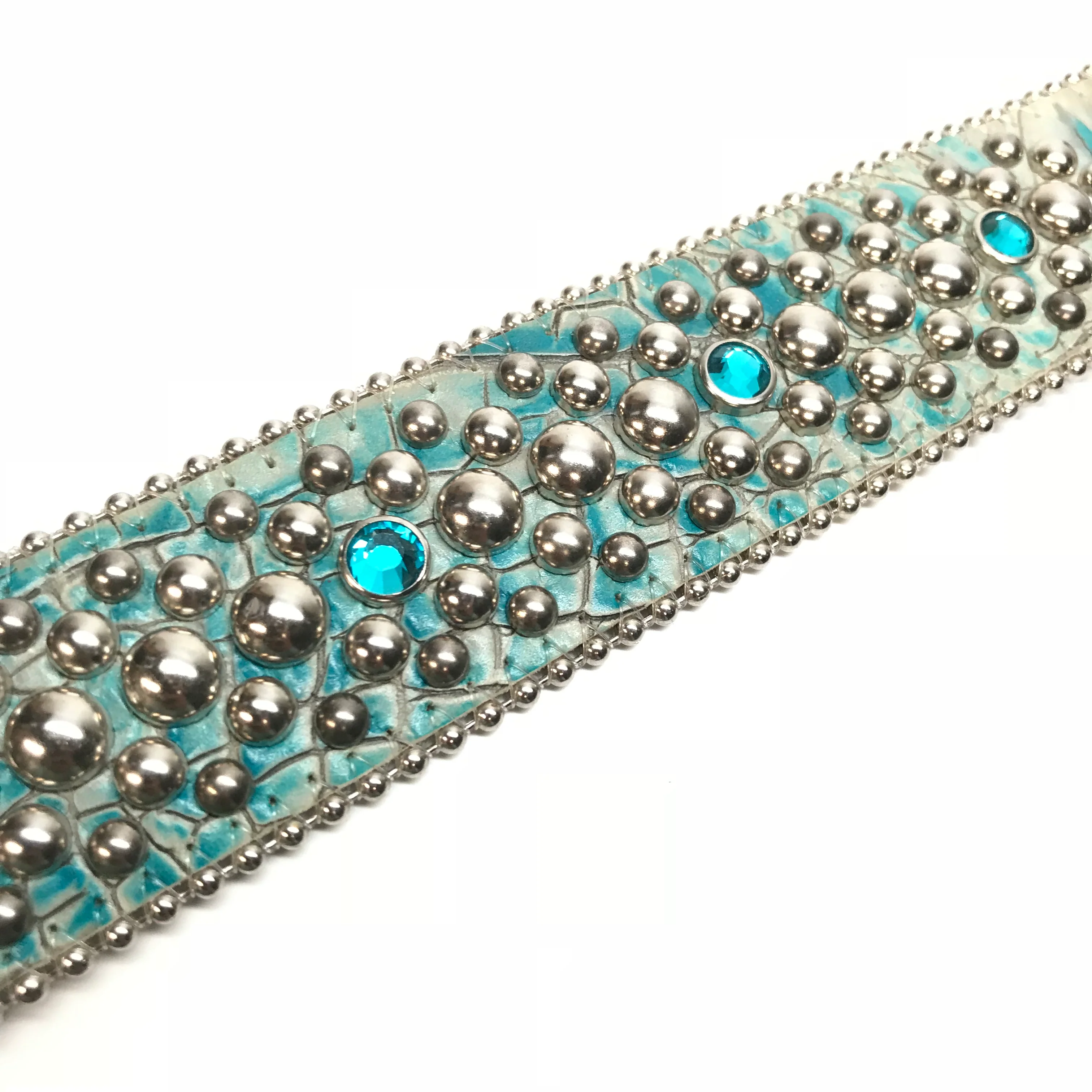 b.b. Simon 'Teal Honeycomb' Crystal Belt - Image 6