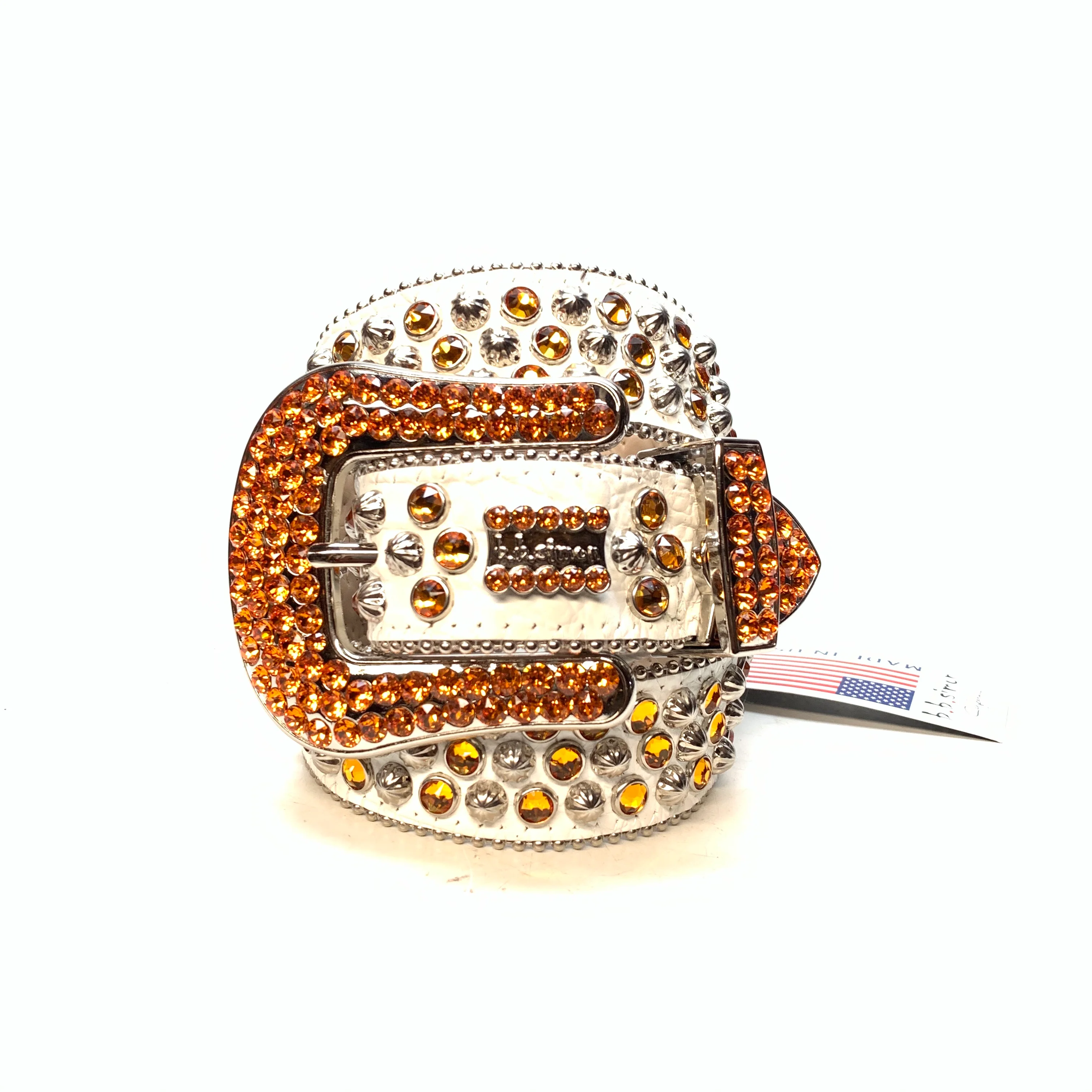 b.b. Simon 'White Fire' Studded Crystal Belt - Image 3