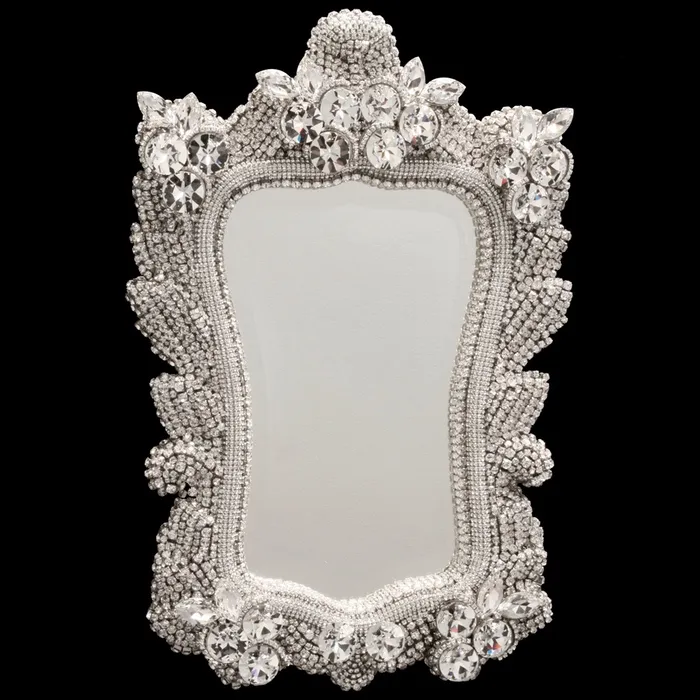 b.b. Simon White Princess Frame Crystal Mirror - Image 4