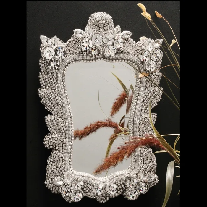 b.b. Simon White Princess Frame Crystal Mirror - Image 5