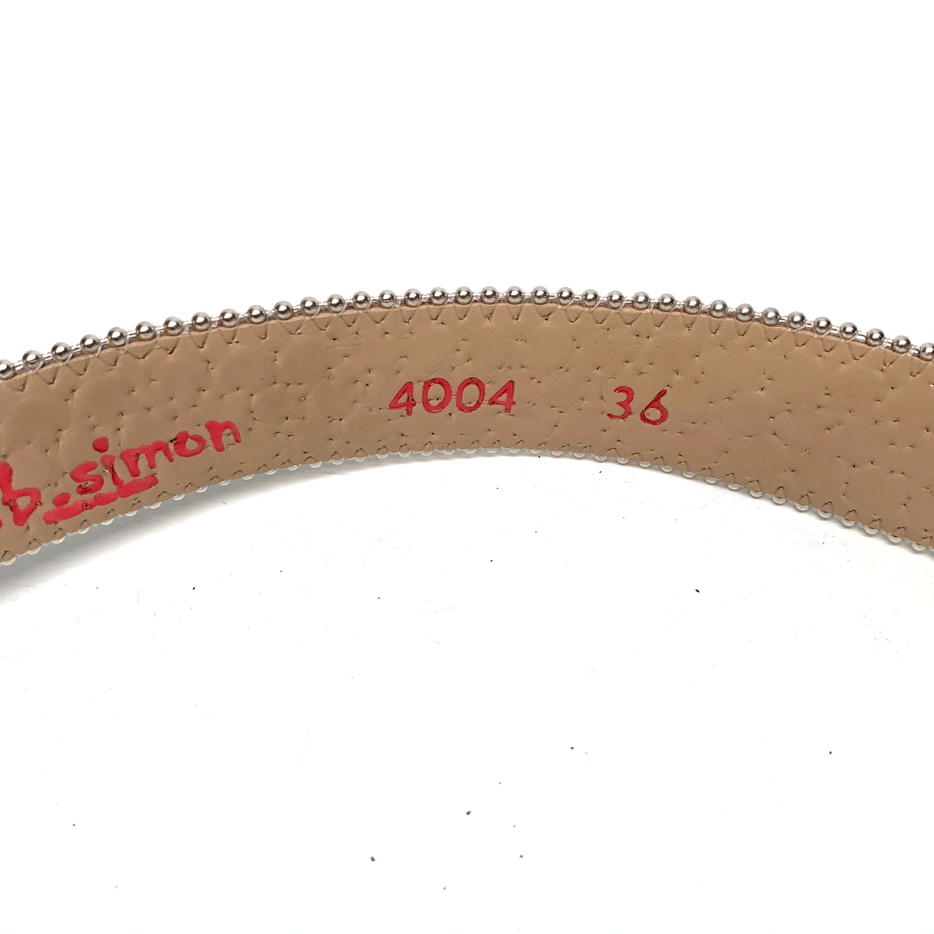 b.b. Simon White Silver 3-Row Crystal Belt - Image 9