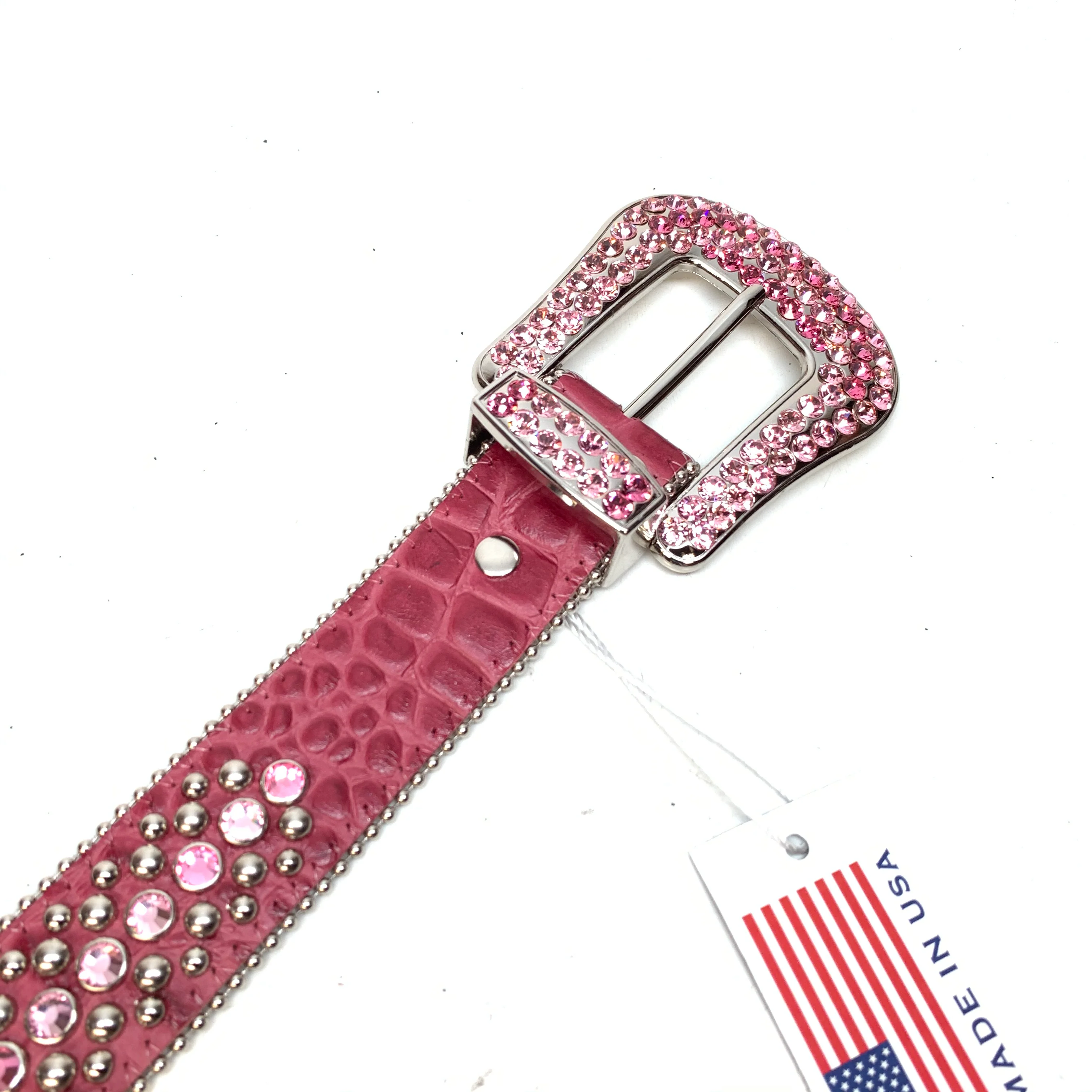 b.b. Simon Wine Red Crystal Belt - Image 5