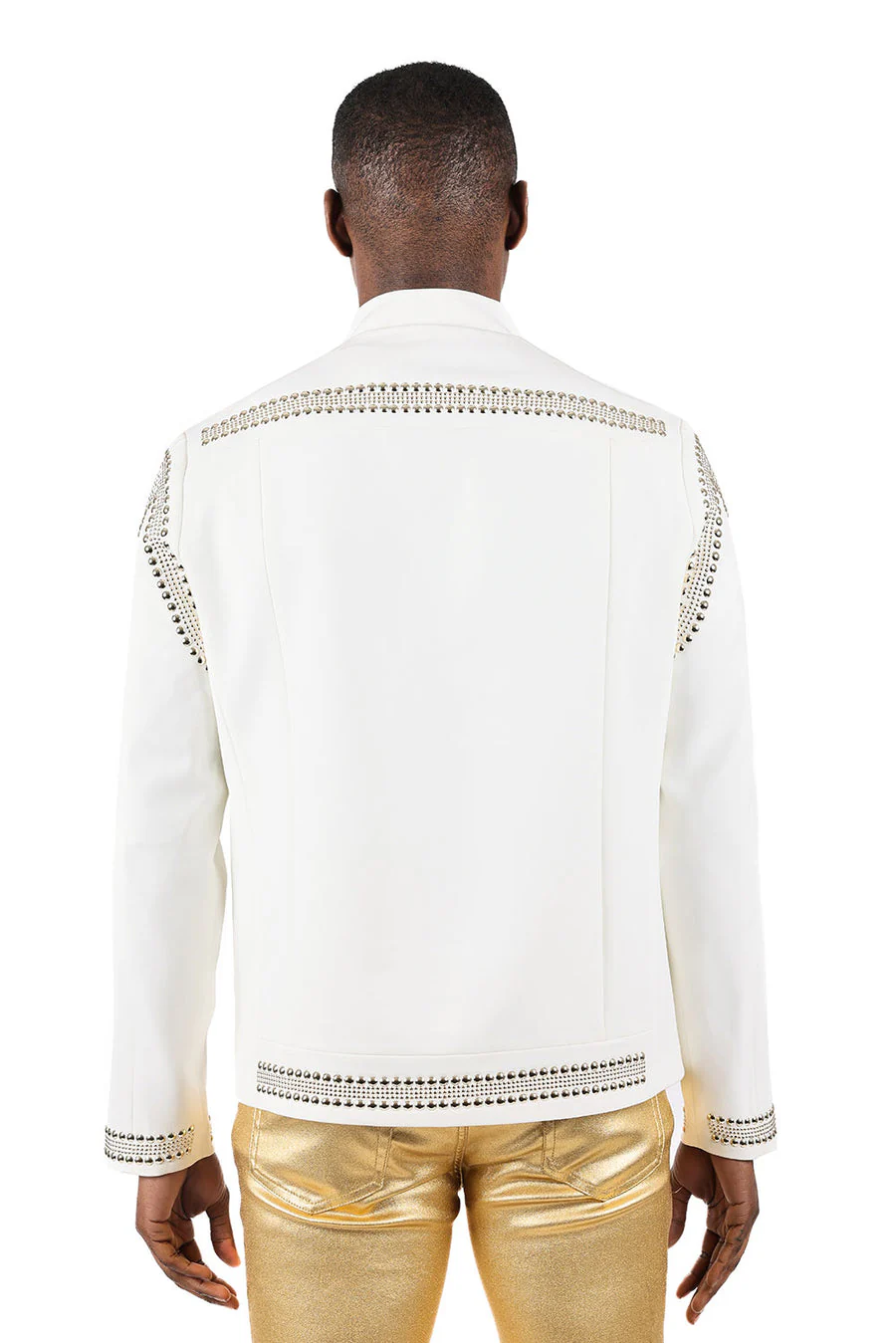 Barabas 'BAD BOY' Lightweight Motorcycle Jacket / WHT GLD - Image 3