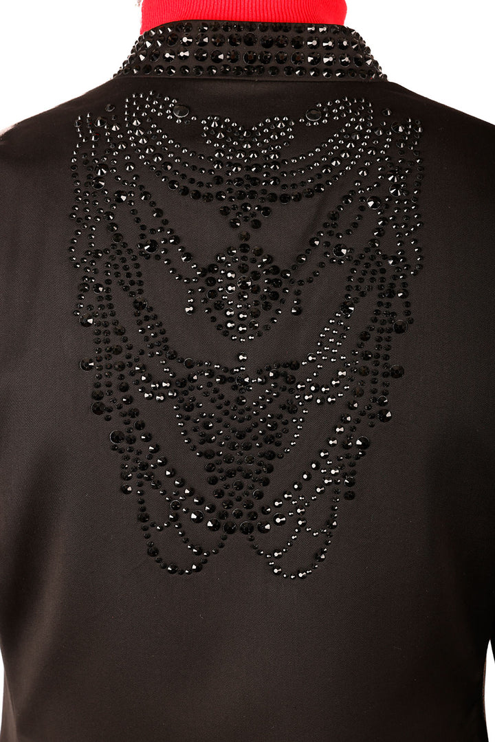 Barabas Elite Black FORMALITY DRAPE Crystal Blazer - Image 6
