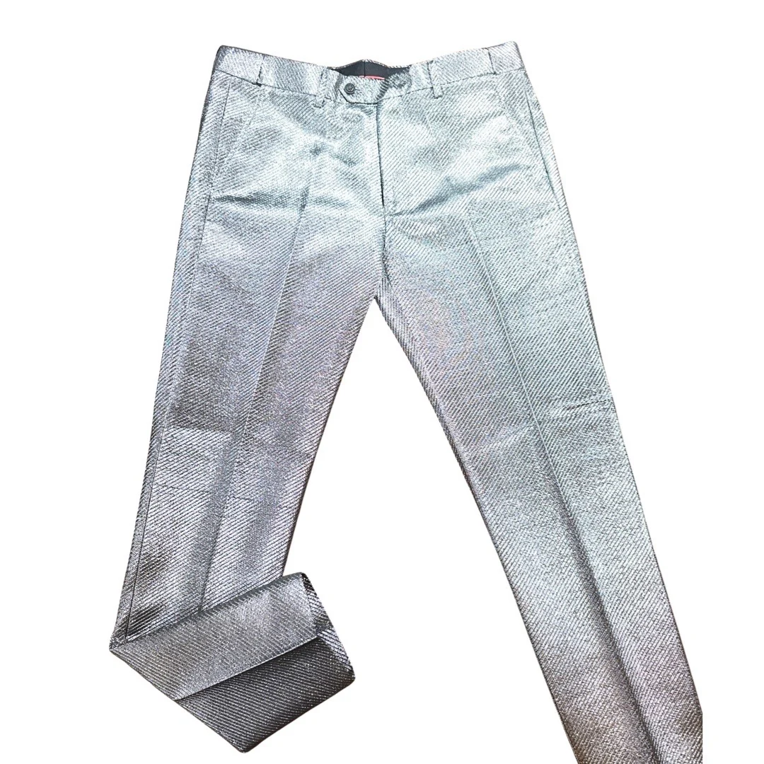 Barabas Metallic Silver High End Dress Pants - Image 2