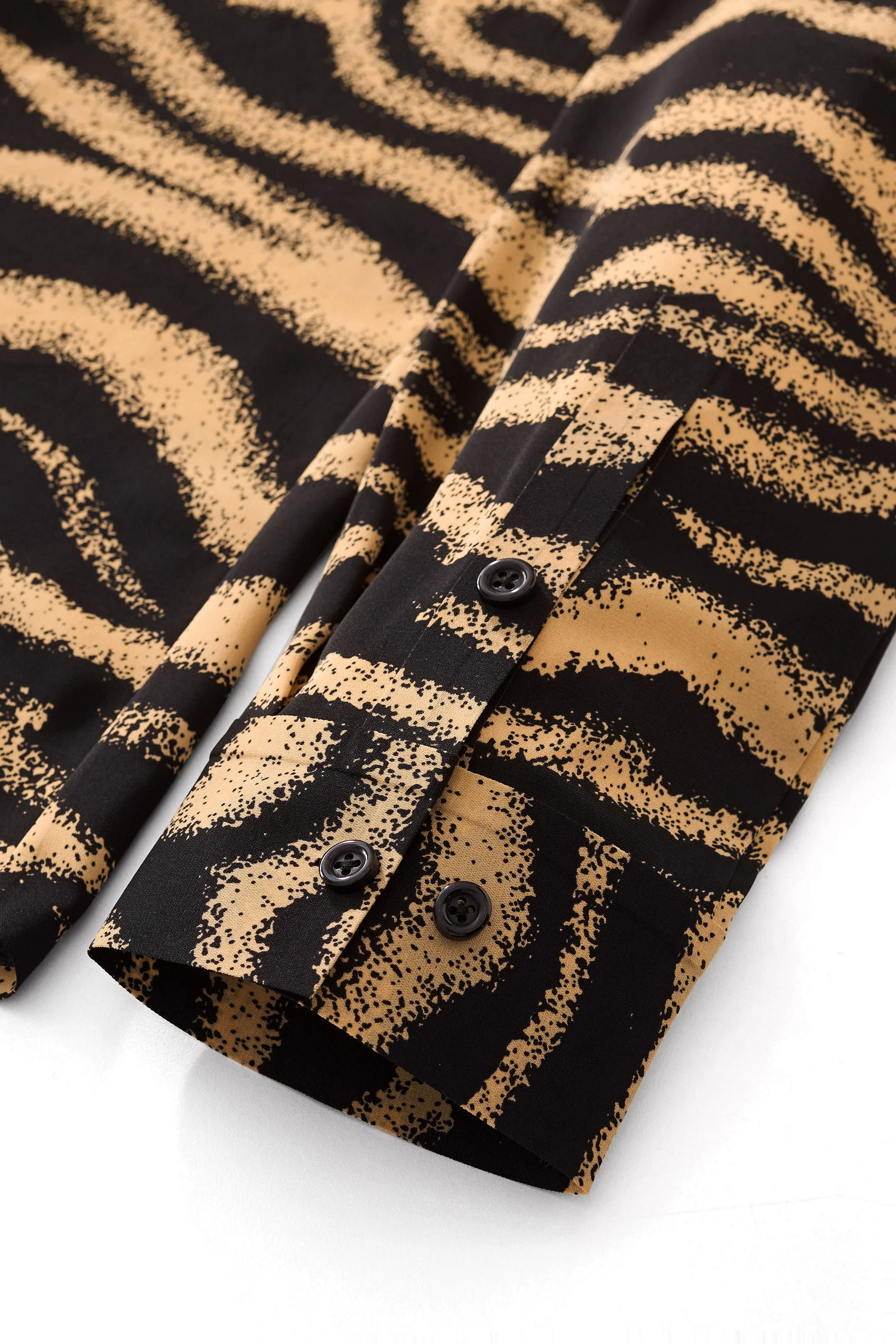 Barocco Golden Mirage Stitchless LS Shirt BLACK/BROWN - Image 6