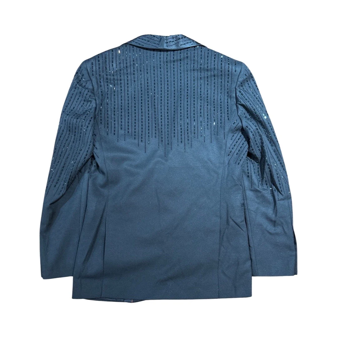 Barocco Men's Black Crystal Rain Blazer - Image 3