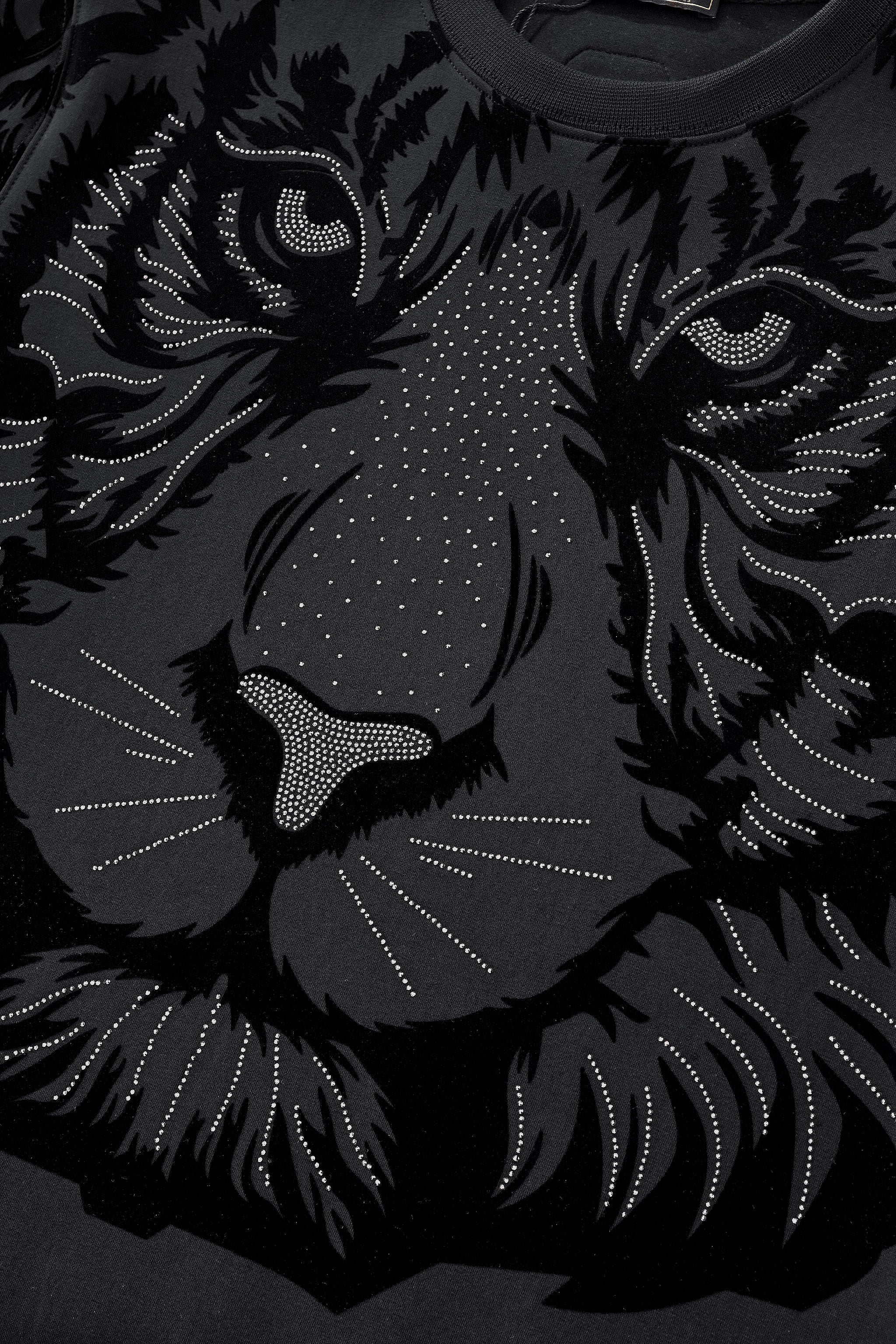 Barocco Midnight Roar sweatshirt BLACK - Image 4