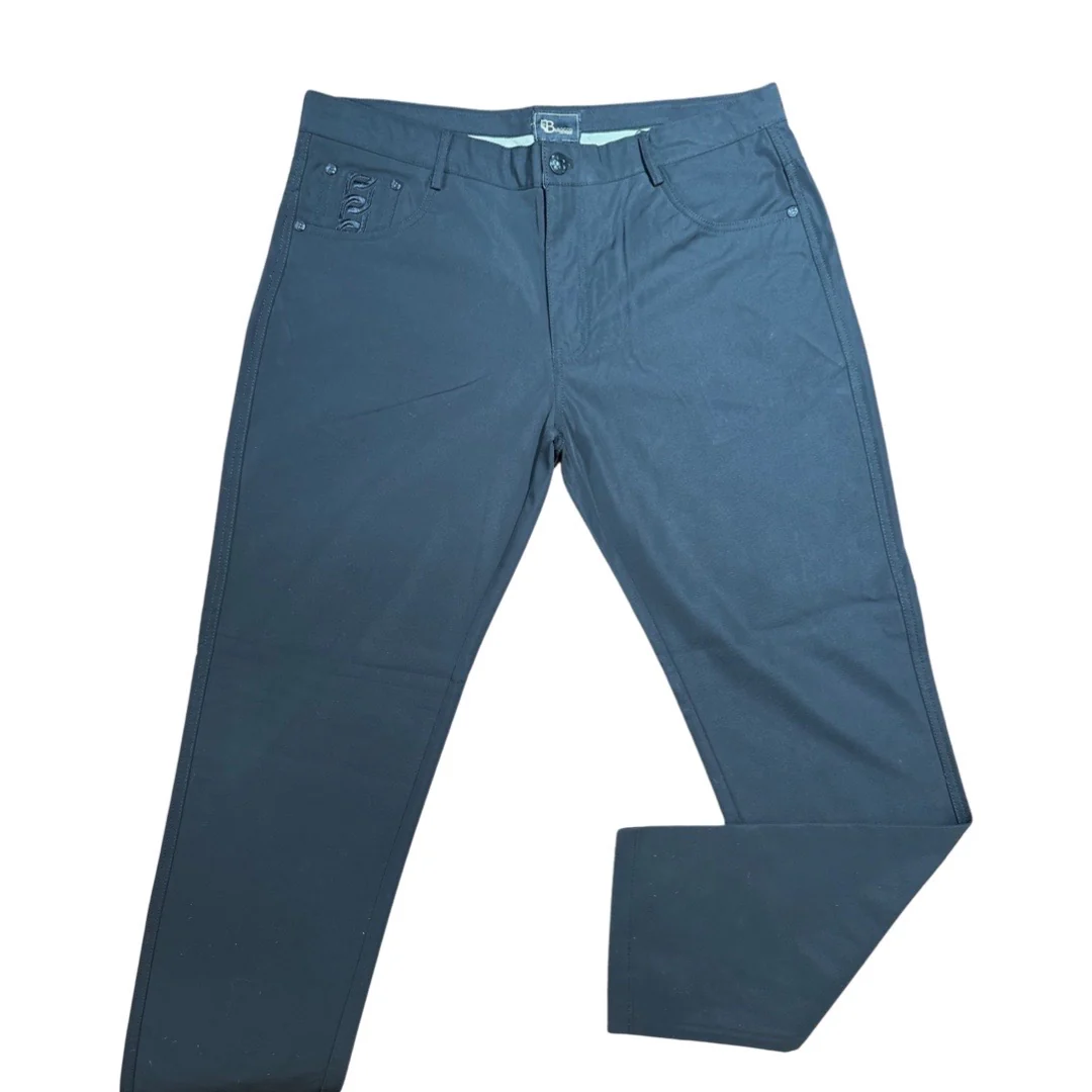 Barocco Slate Black Cable Pattern Pants - Image 3