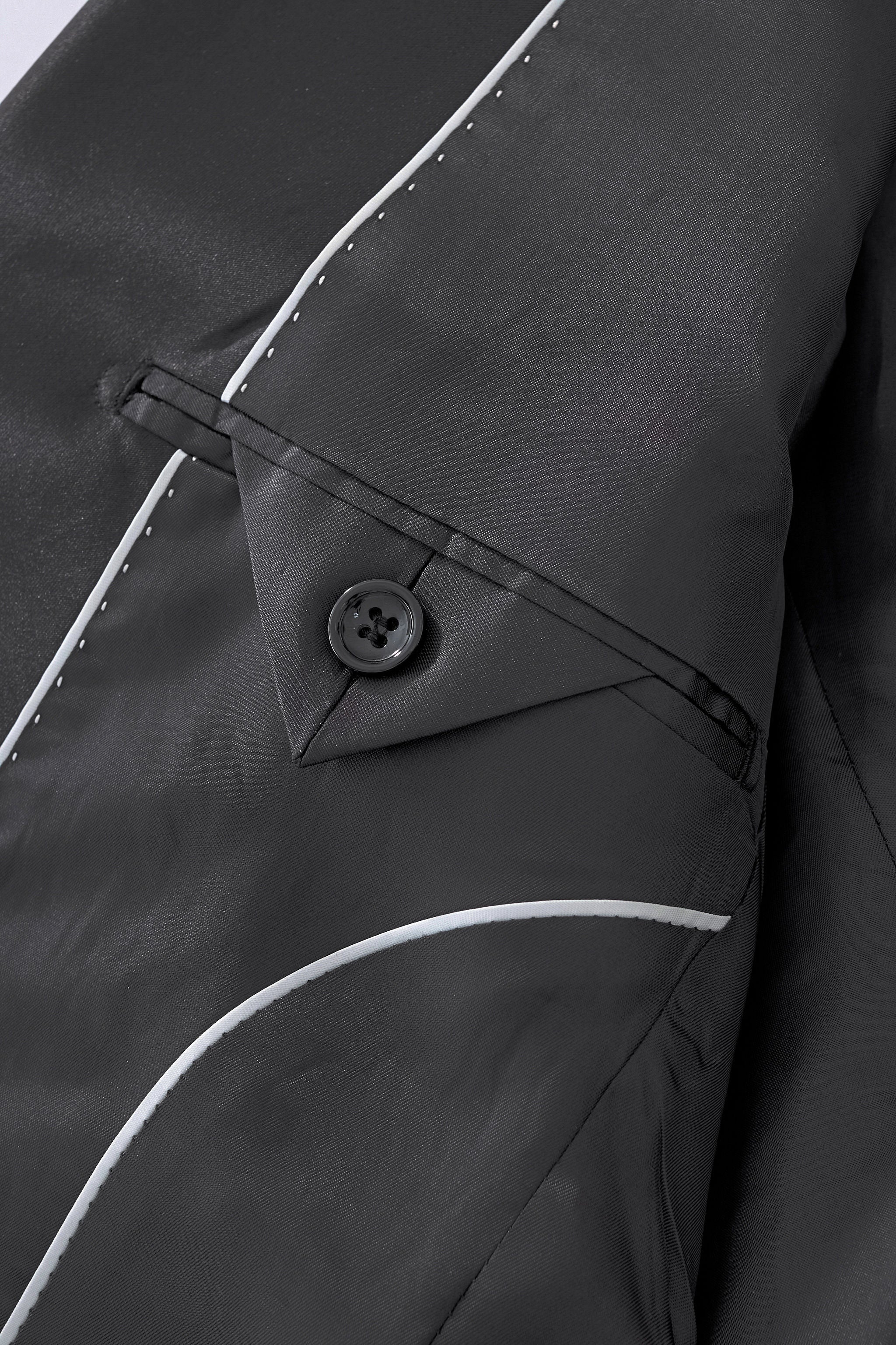 Barocco Valent Noir Velvet Blazer BLACK - Image 10