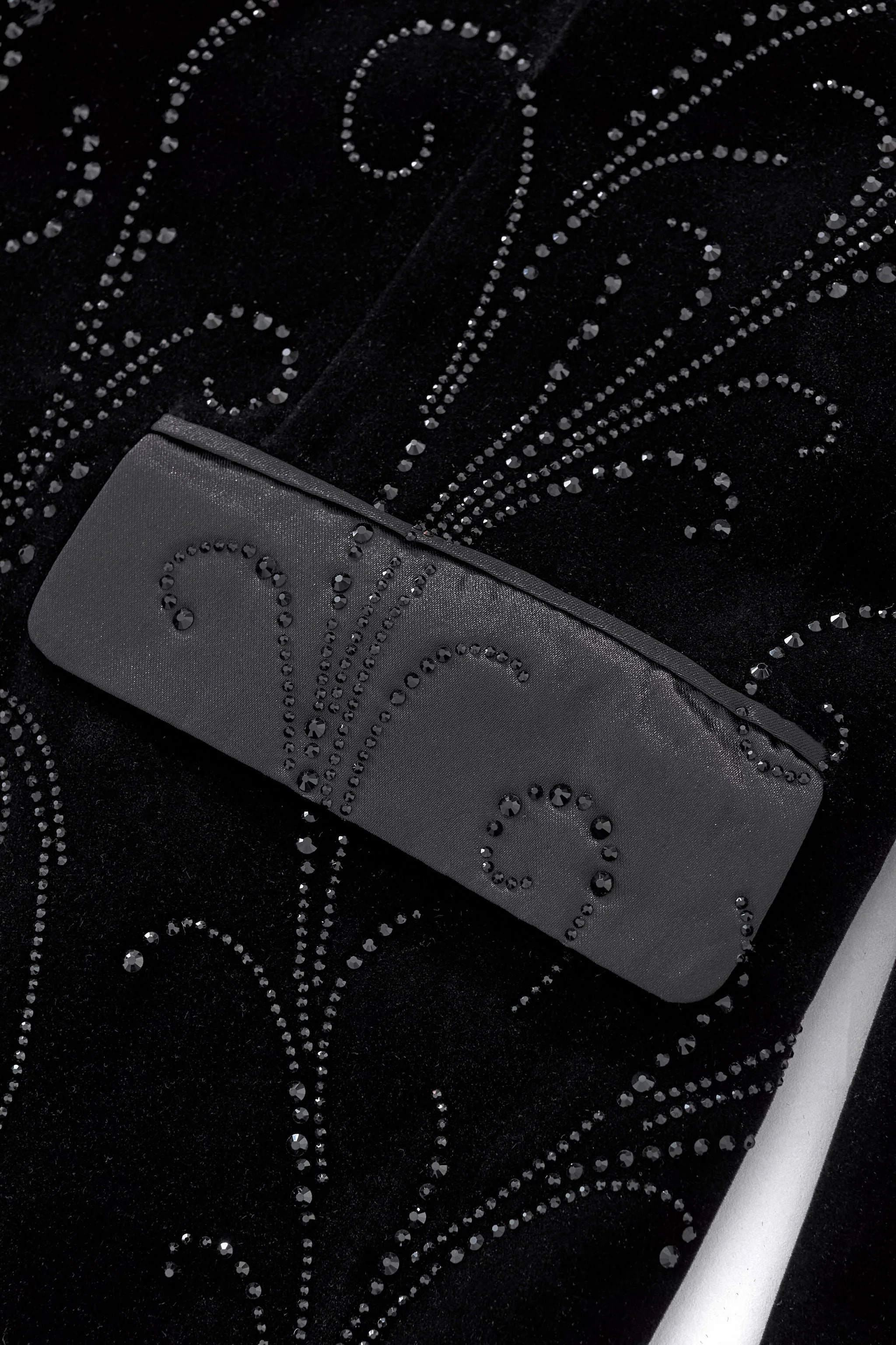 Barocco Valent Noir Velvet Blazer BLACK - Image 5