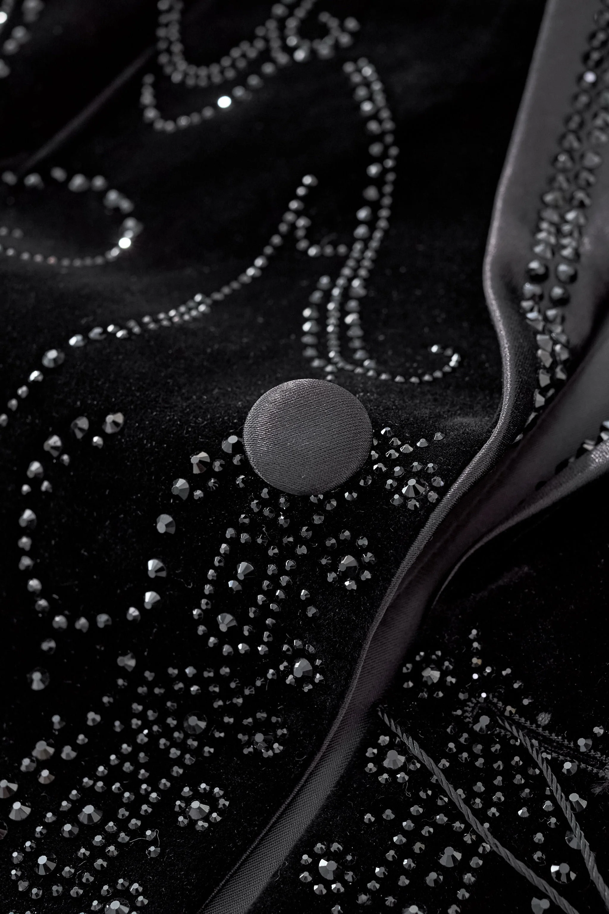 Barocco Valent Noir Velvet Blazer BLACK - Image 7
