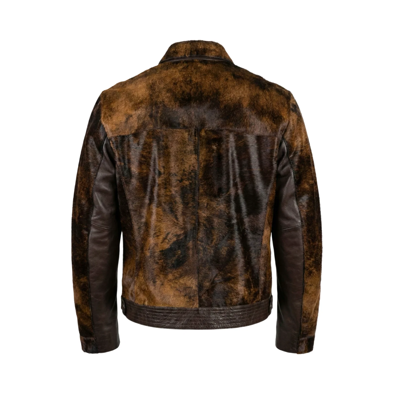 Barya NewYork Chocolate Brown Pony Hair Biker Jacket - Image 9