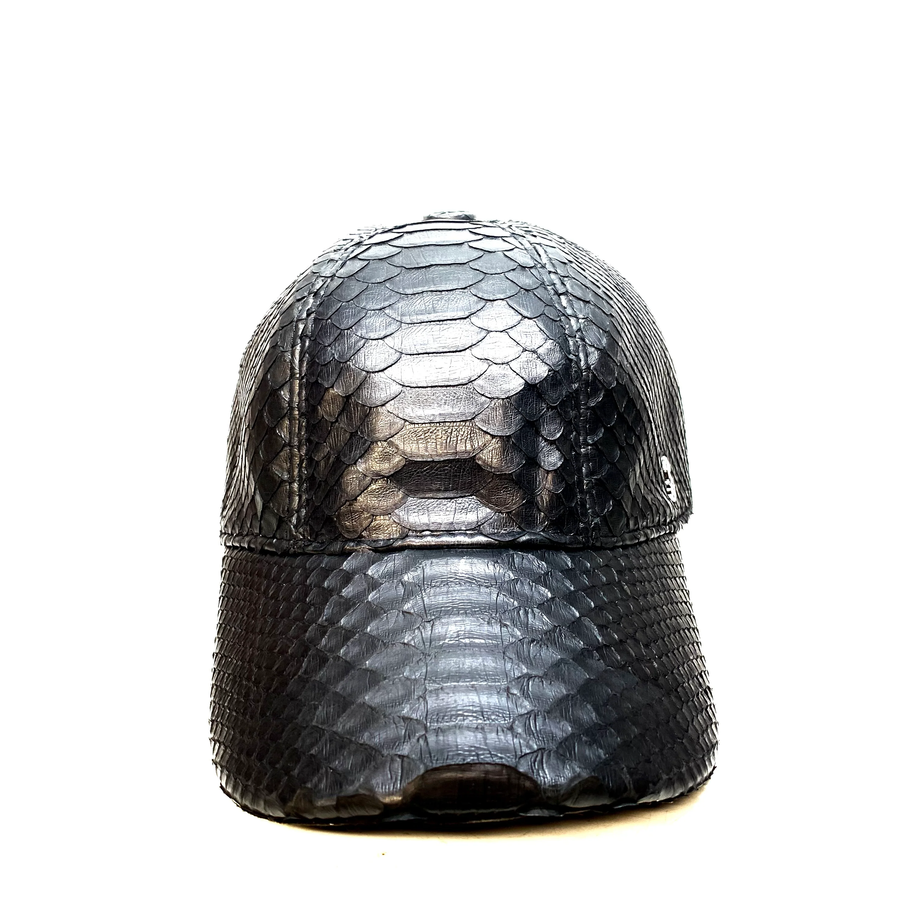 Barya NewYork All-Over Black Python Strap-Back Base Ball Hat - Image 4