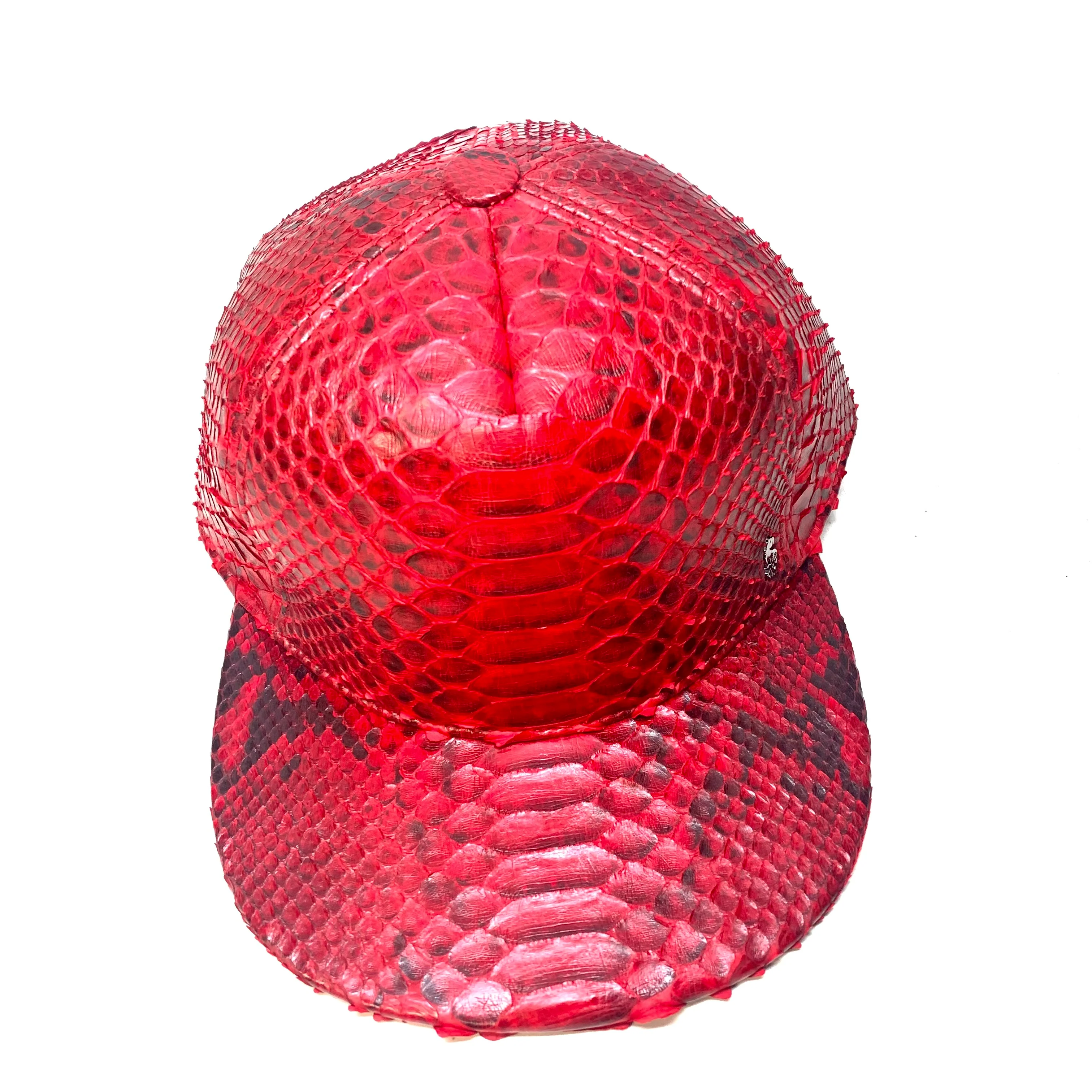Barya NewYork All-Over Red Python Strap-Back Hat - Image 4