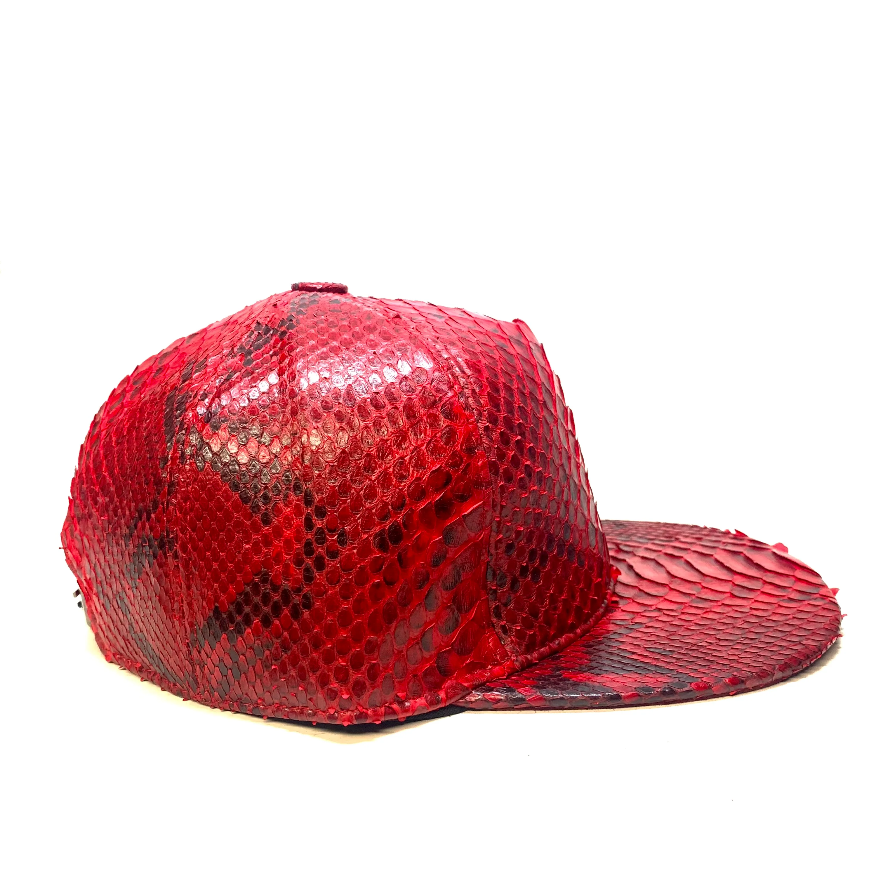 Barya NewYork All-Over Red Python Strap-Back Hat - Image 5