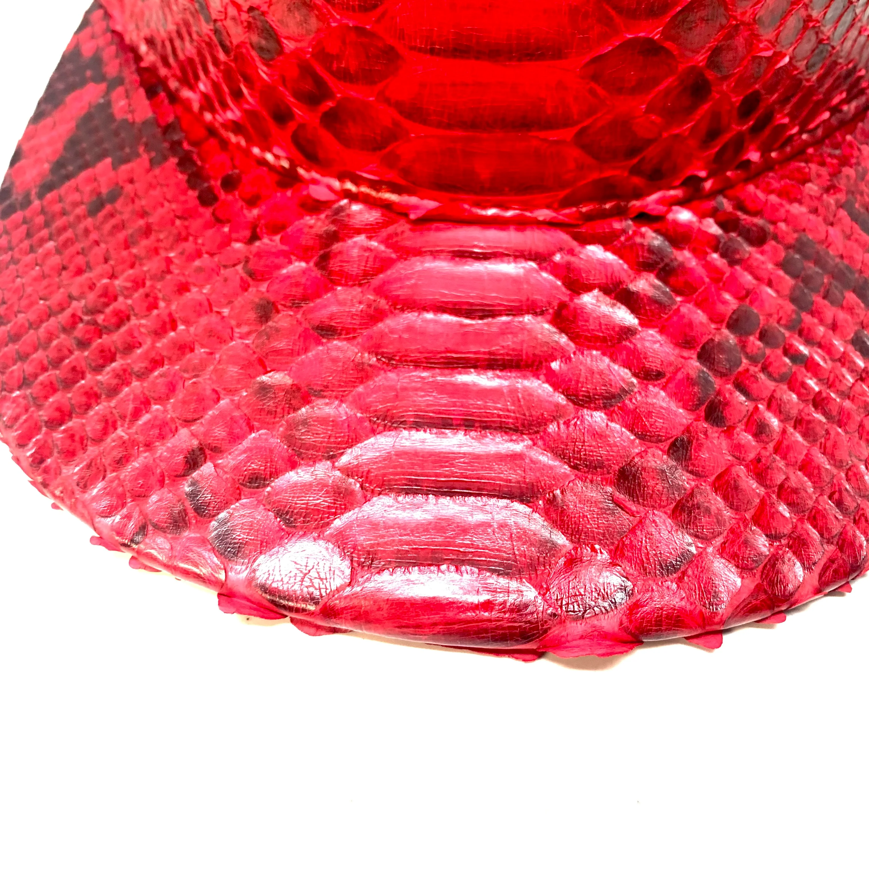 Barya NewYork All-Over Red Python Strap-Back Hat - Image 7