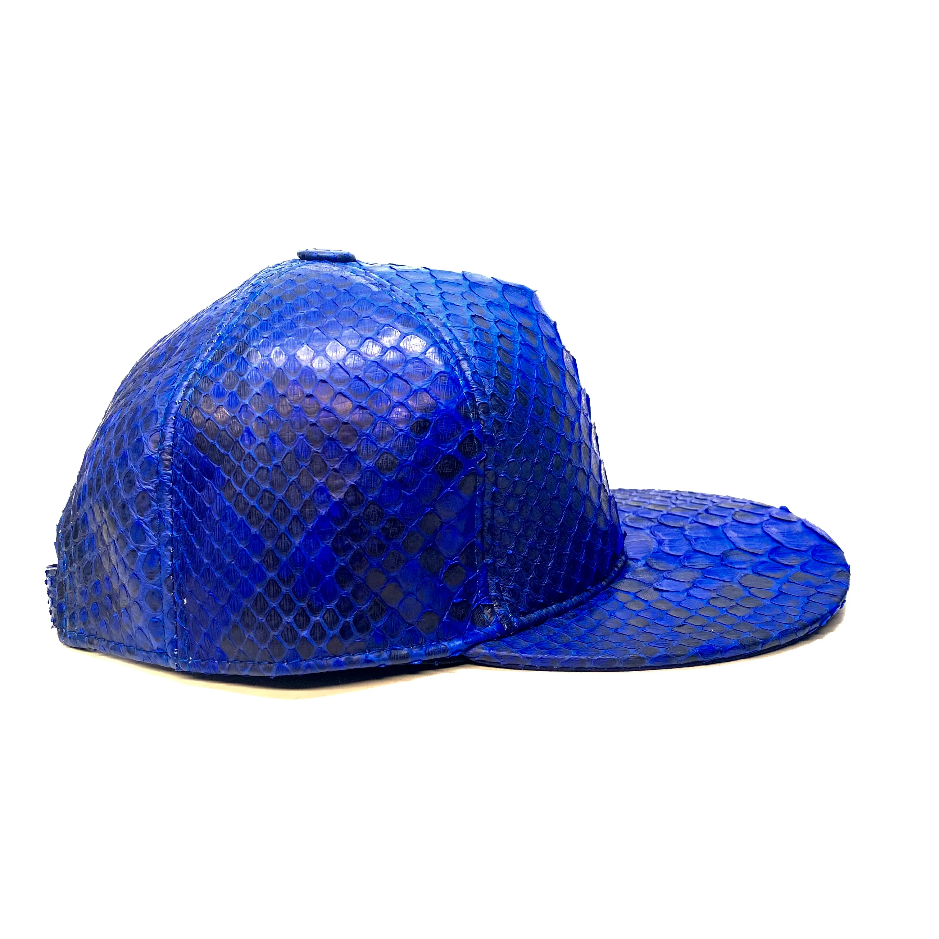 Barya NewYork All-Over Royal Blue Python Strap-Back Hat - Image 4