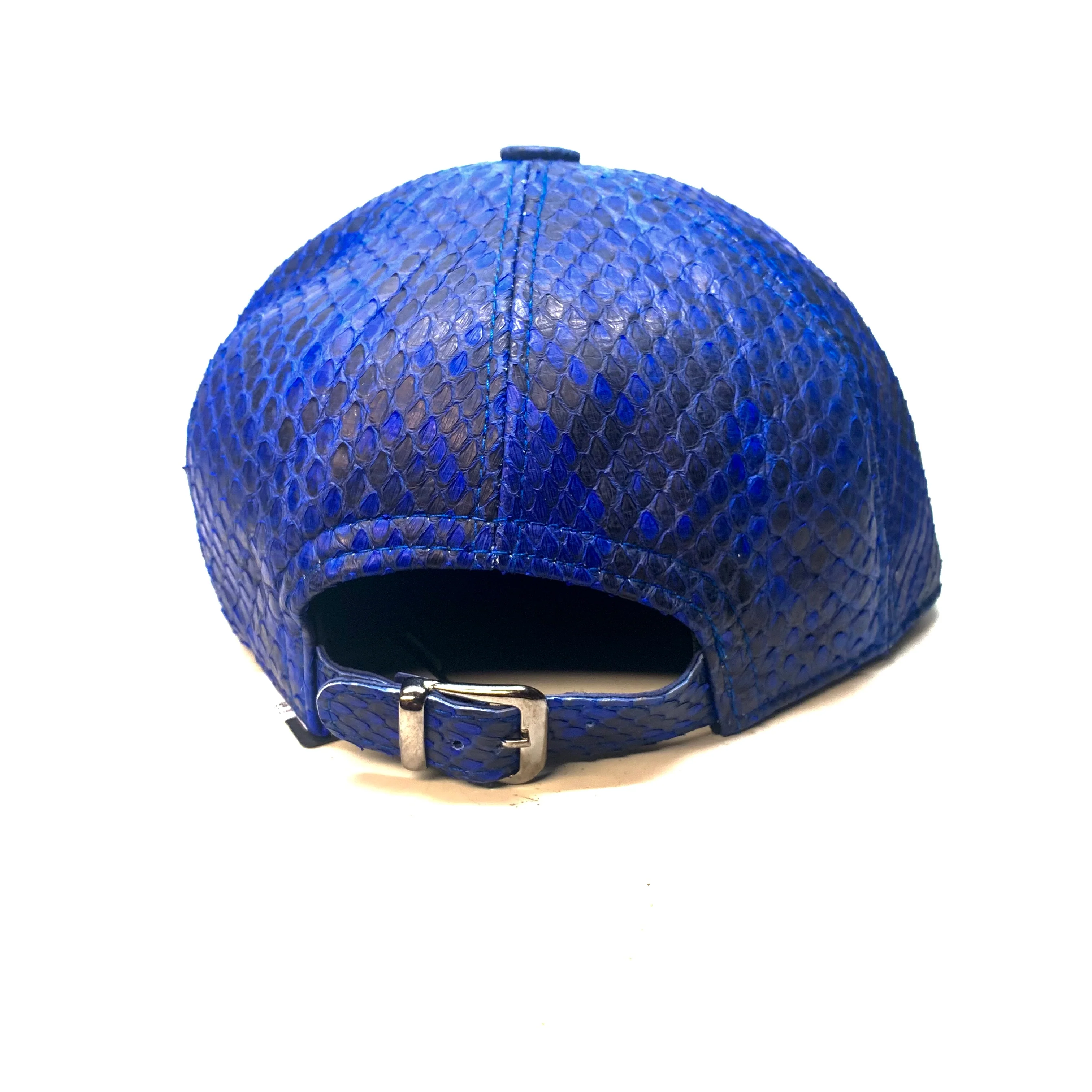 Barya NewYork All-Over Royal Blue Python Strap-Back Hat - Image 9