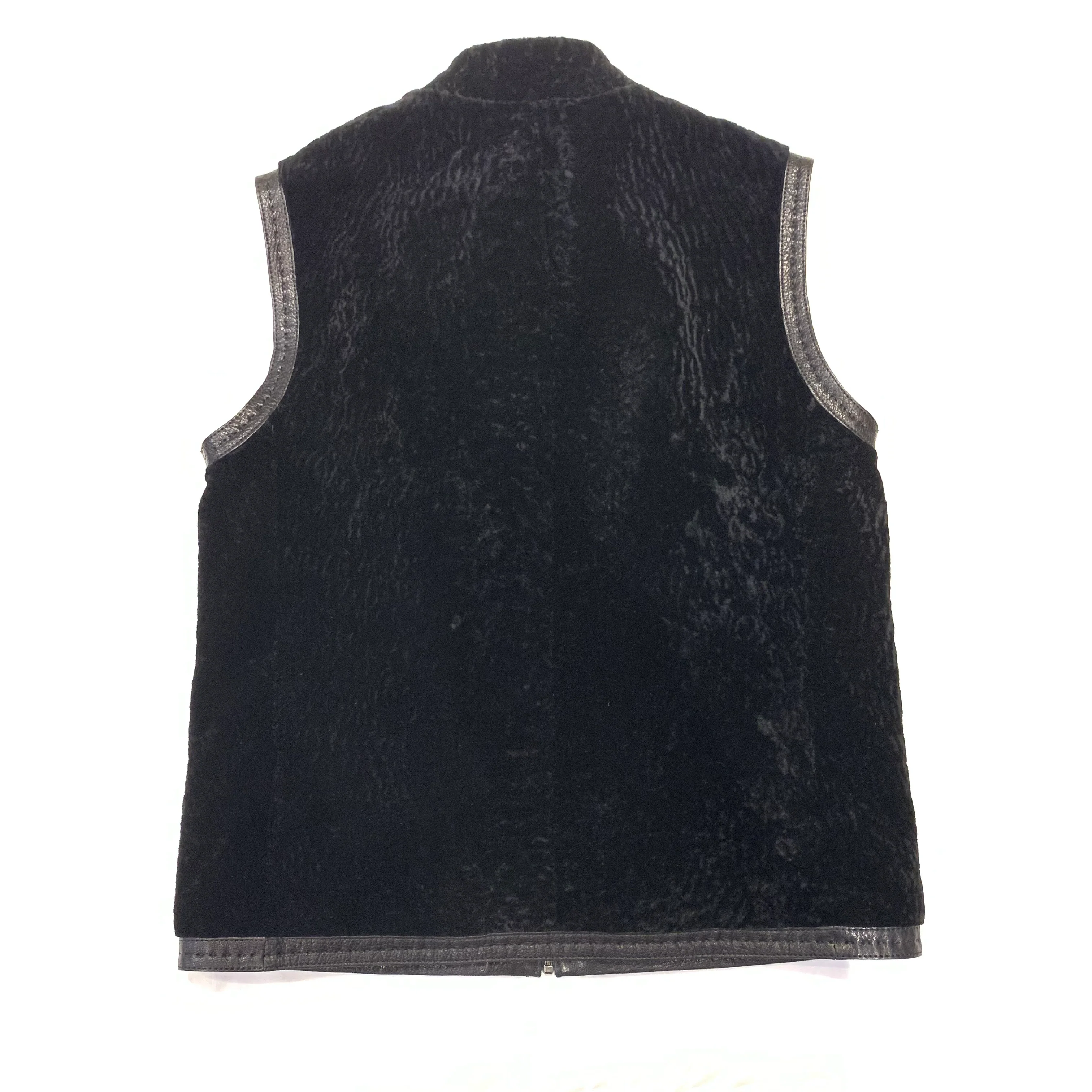 Barya NewYork Black Astrakhan Lambskin Vest - Image 4
