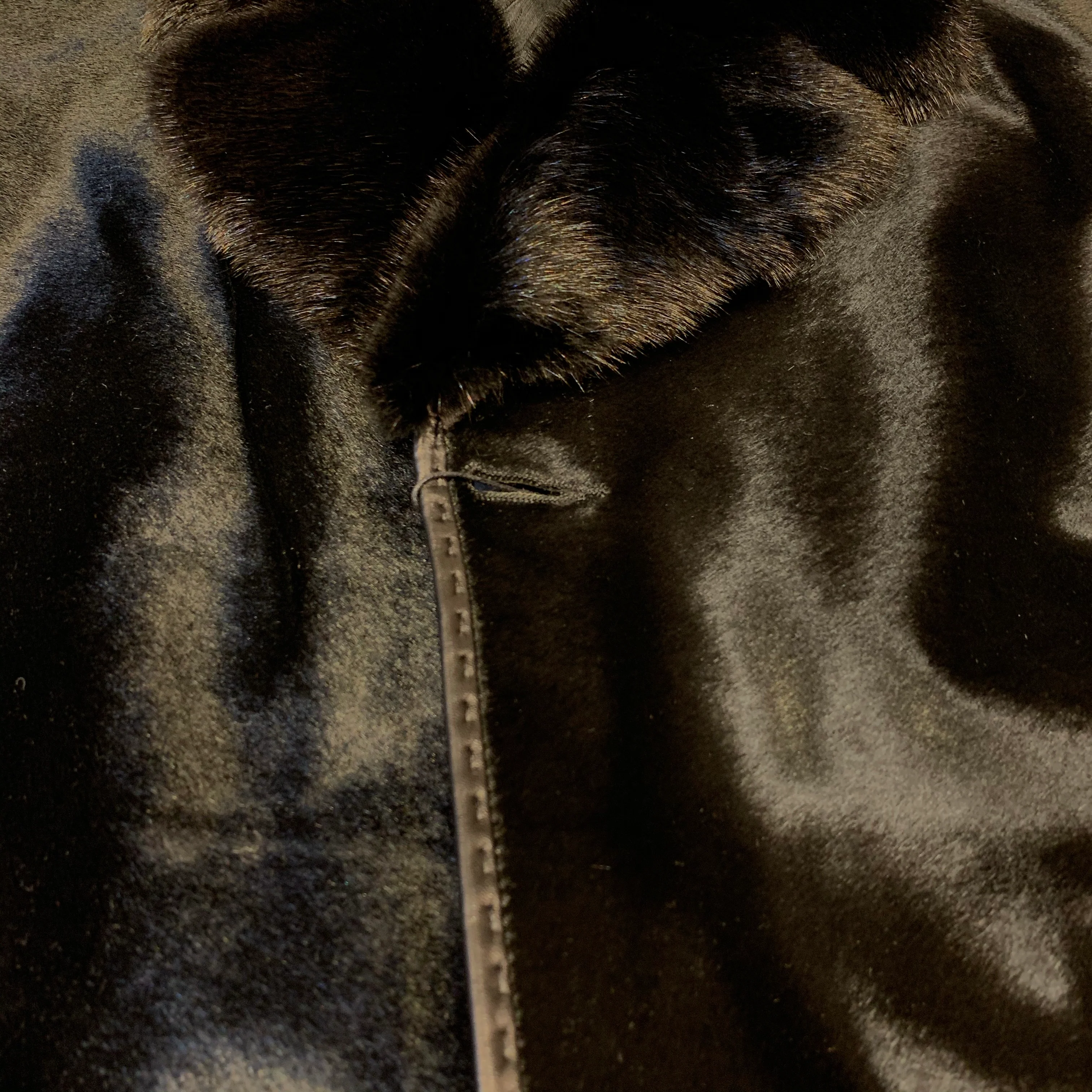Barya NewYork Black Mink Collar Pony Hair Peacoat - Image 7
