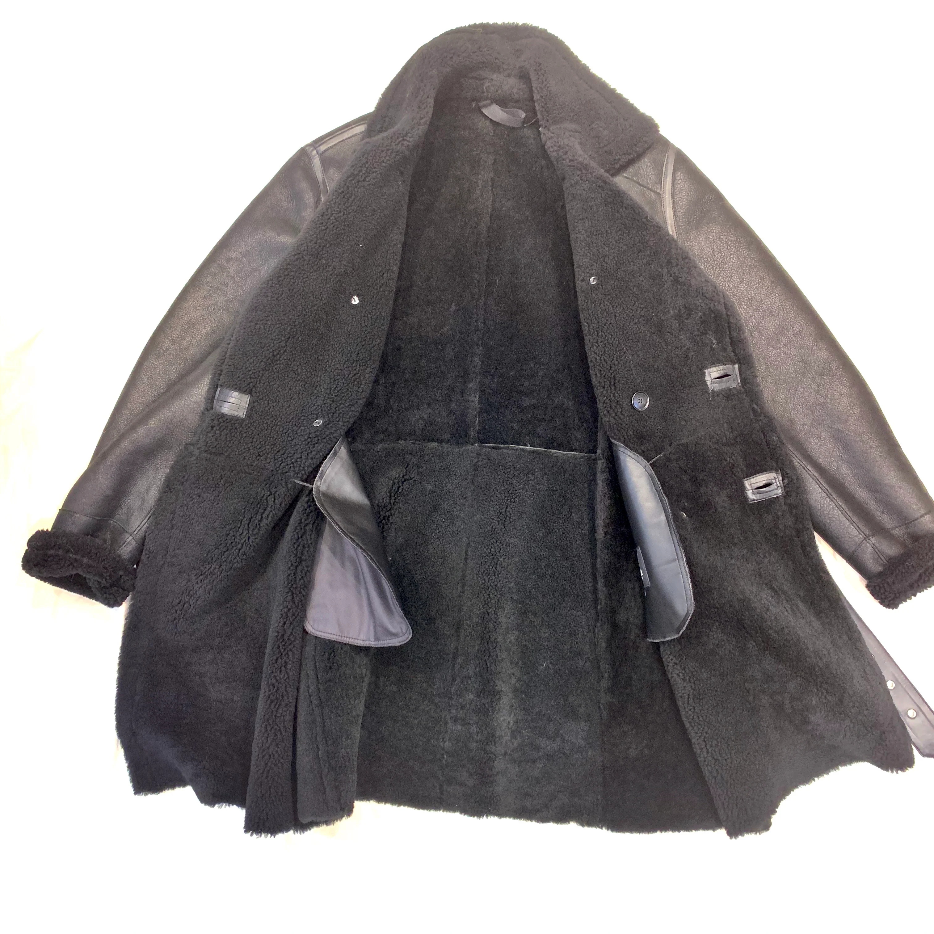 Barya NewYork Black Shearling Trench Coat - Image 5