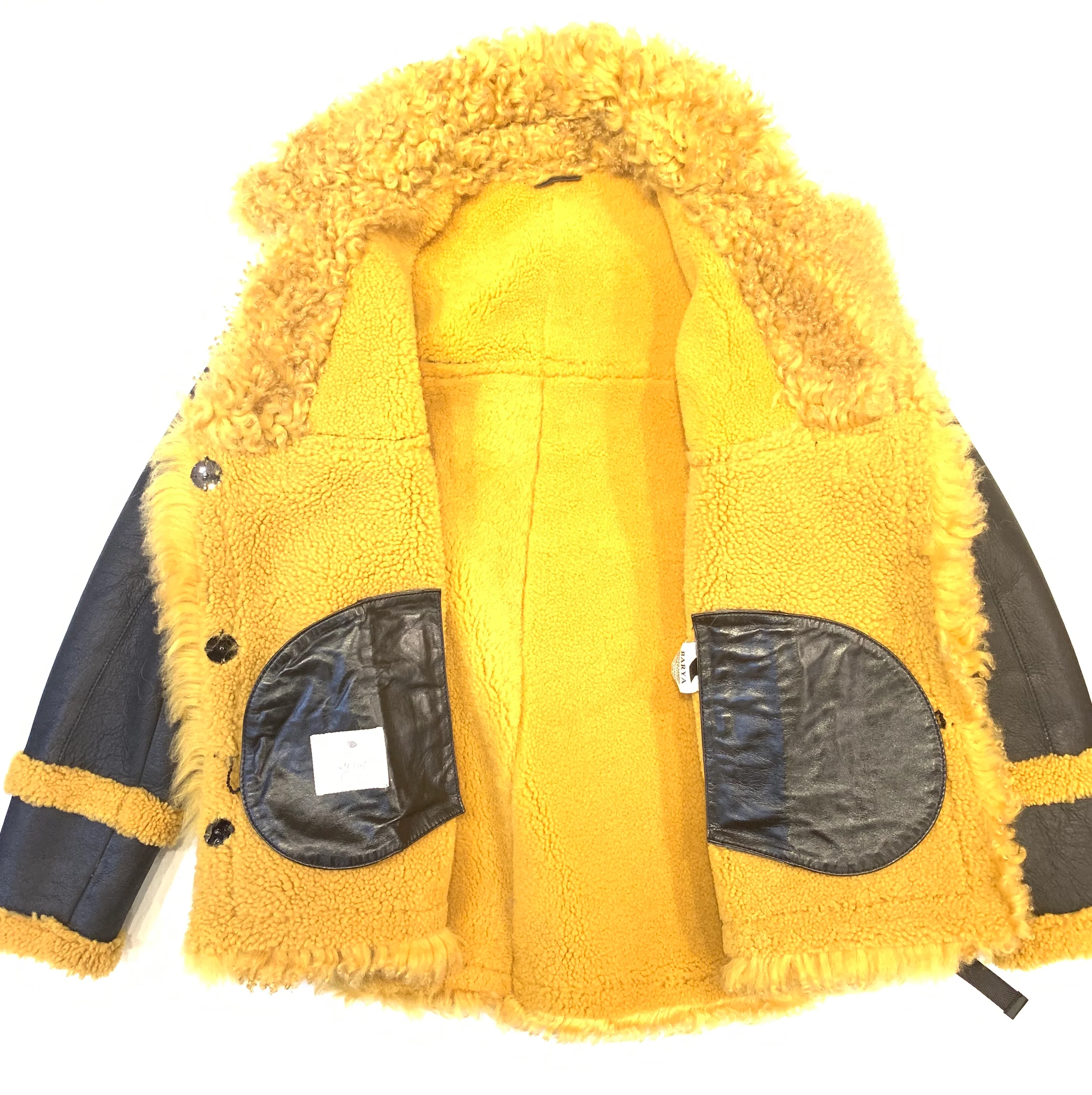 Barya NewYork Ladies Curly Duffle Shearling Coat - Image 10