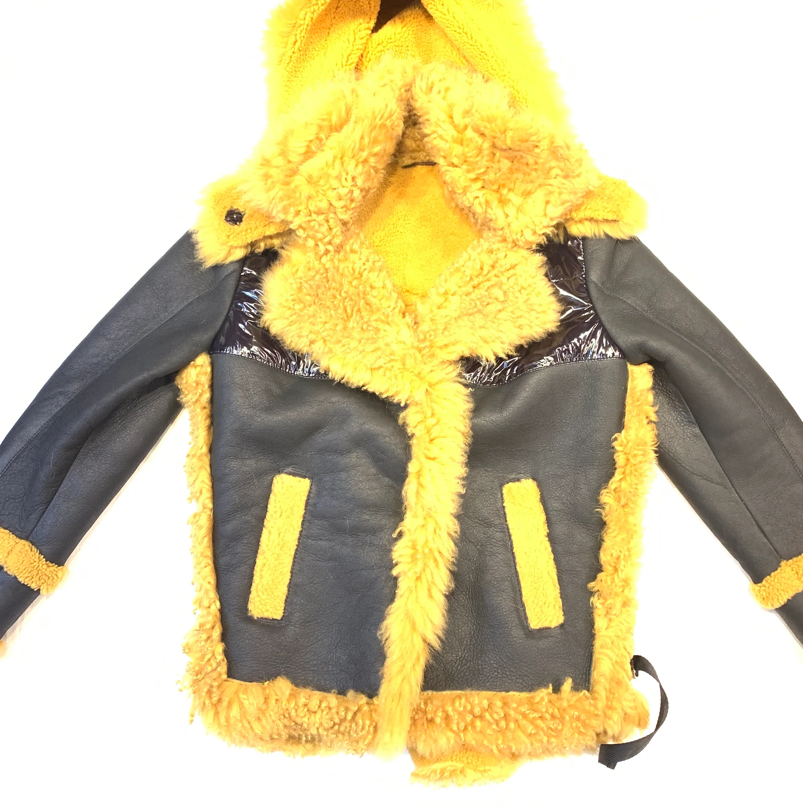 Barya NewYork Ladies Curly Duffle Shearling Coat - Image 5