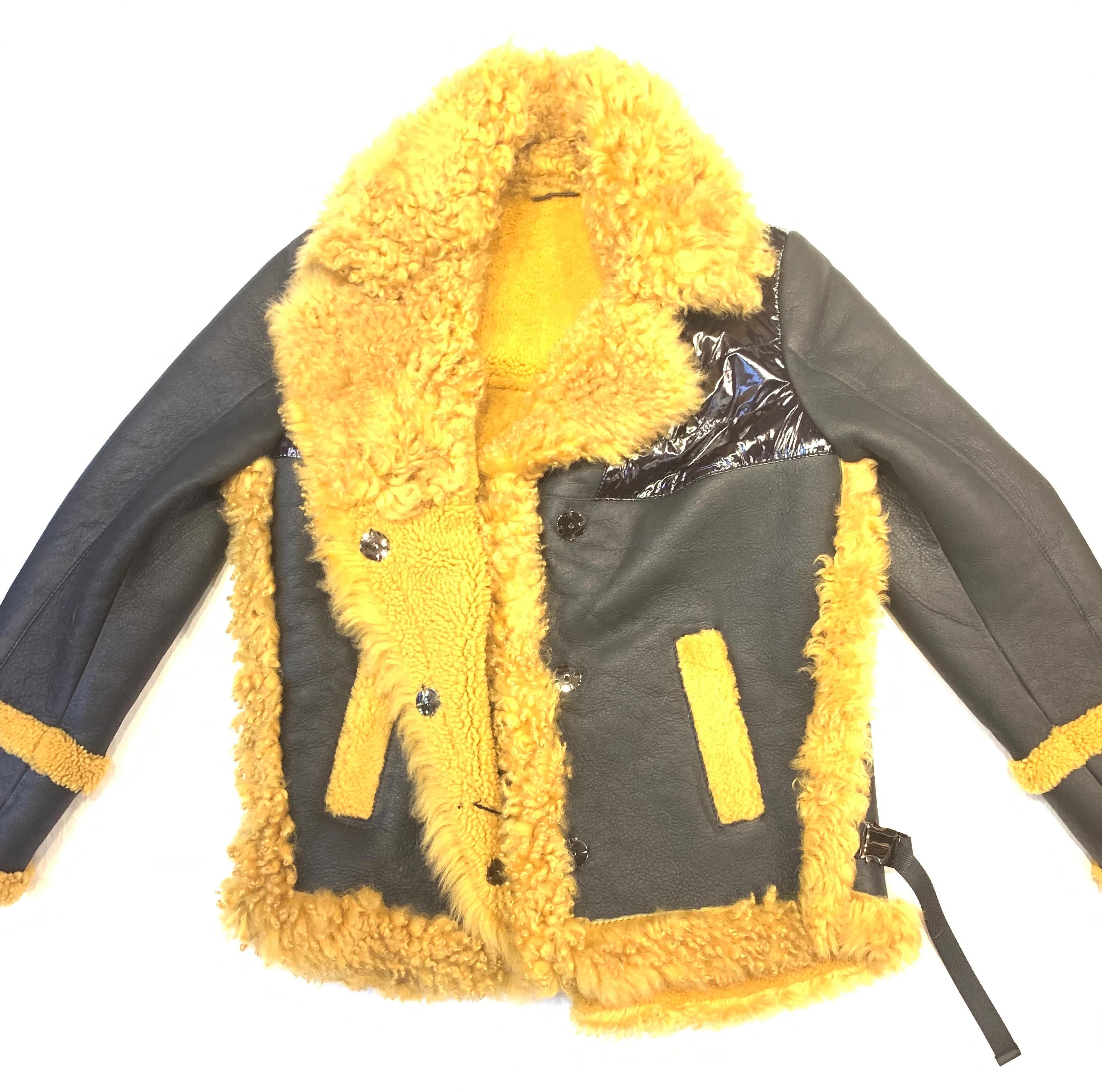 Barya NewYork Ladies Curly Duffle Shearling Coat - Image 7