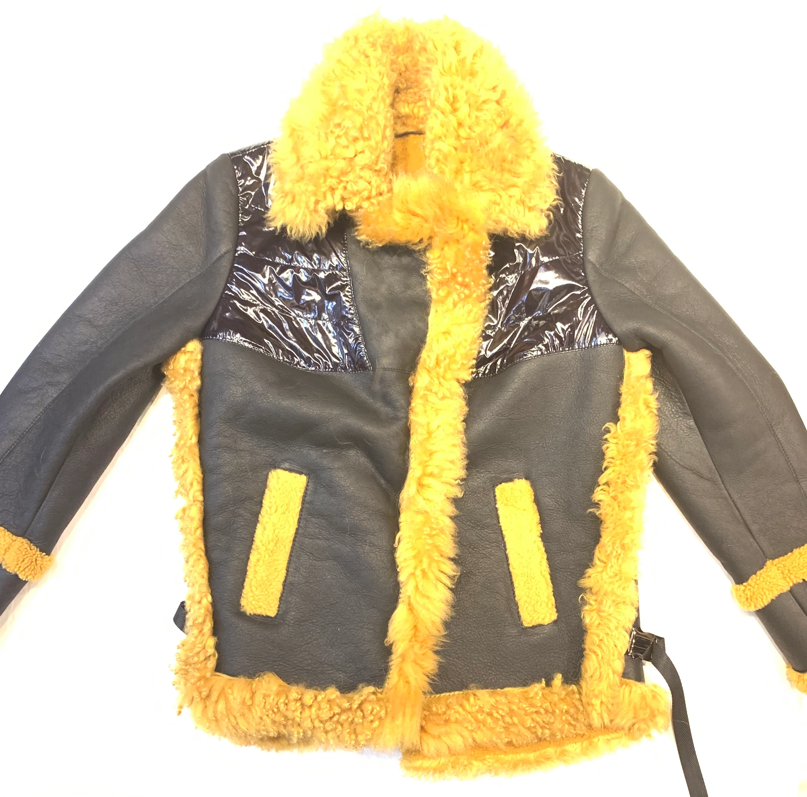 Barya NewYork Ladies Curly Duffle Shearling Coat - Image 9